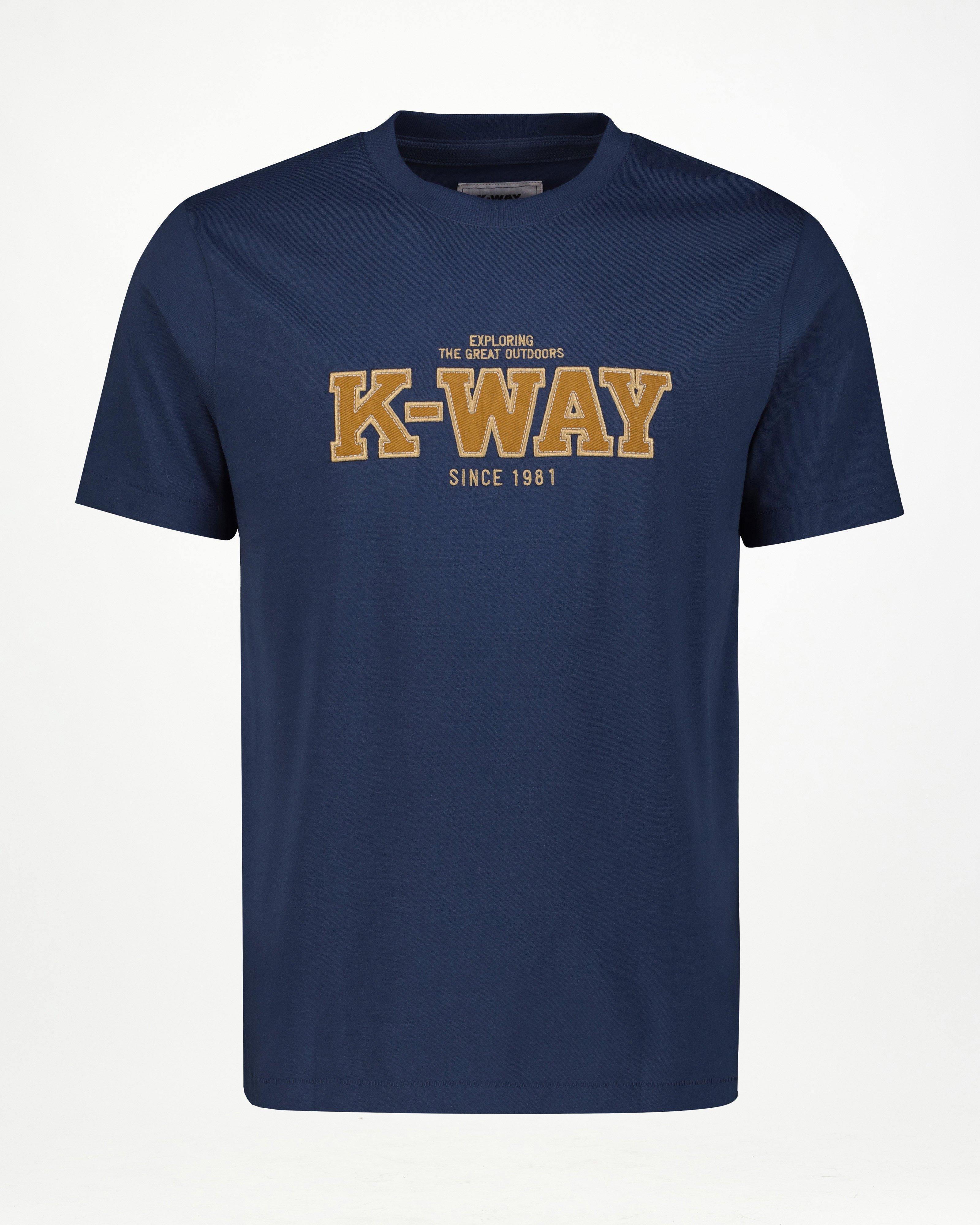 K-Way Elements Men’s Authentic Heritage T-shirt -  Mid Blue