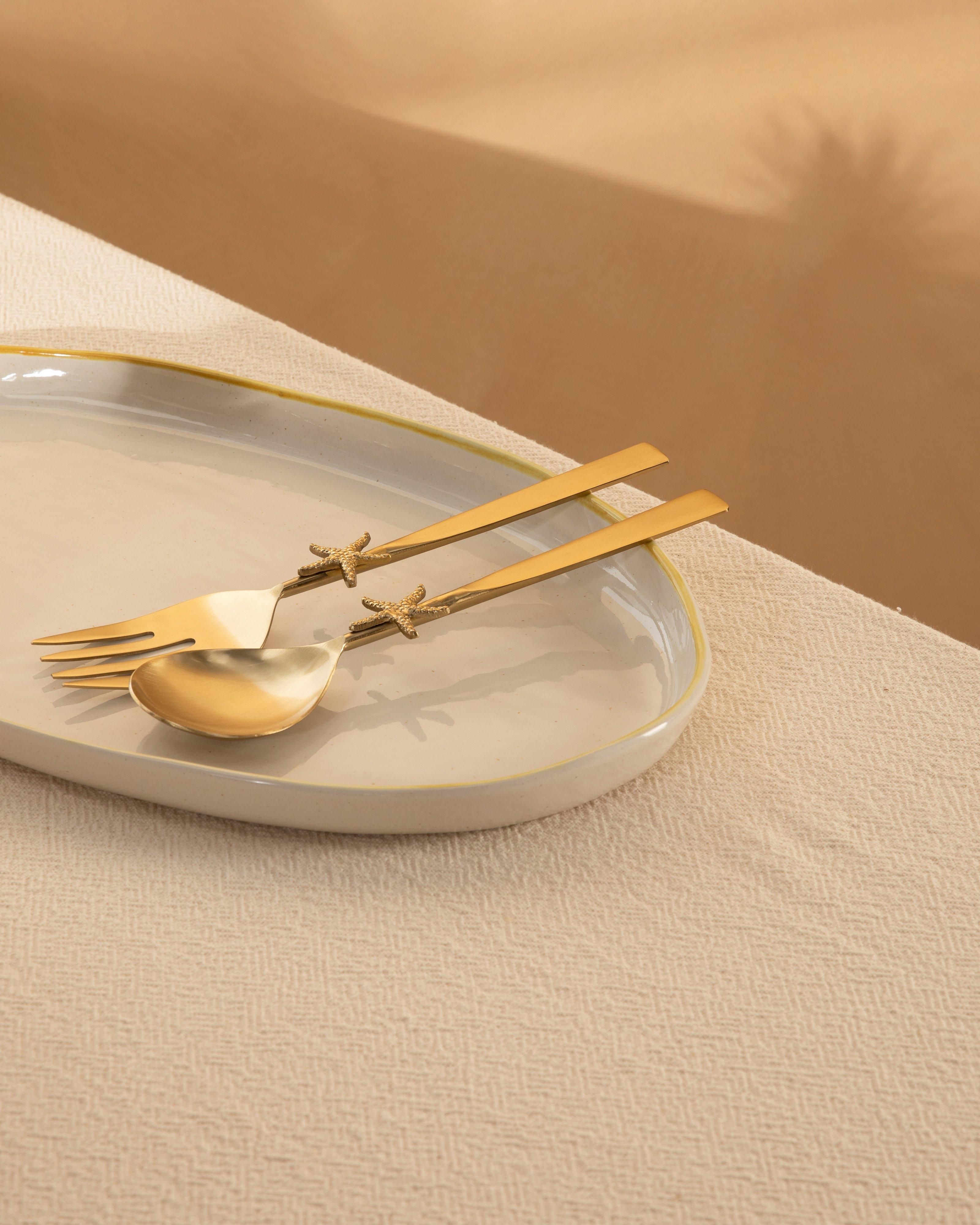 Starfish Serving Set -  Gold