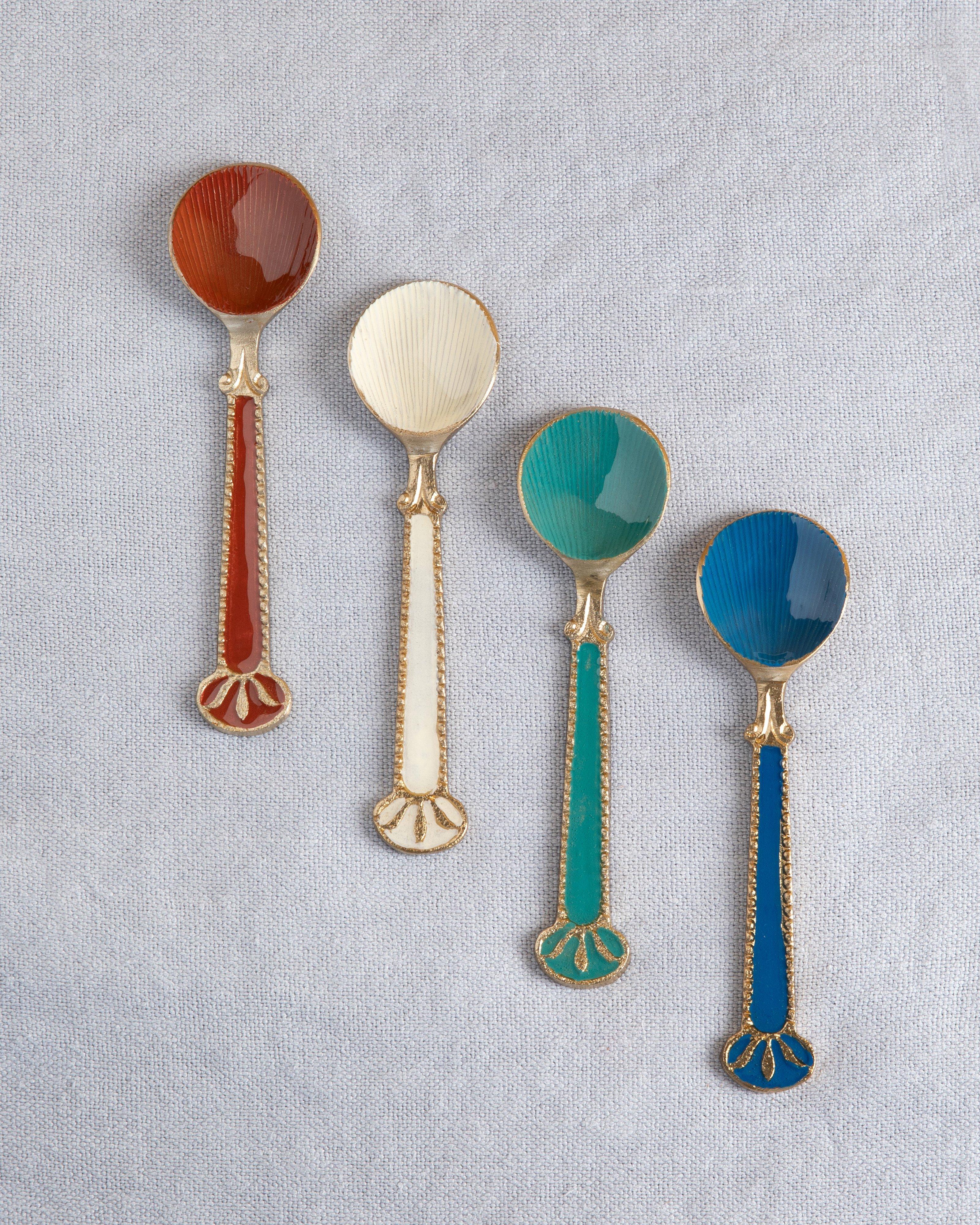 Enamel Ice Cream Spoon Set -  Assorted