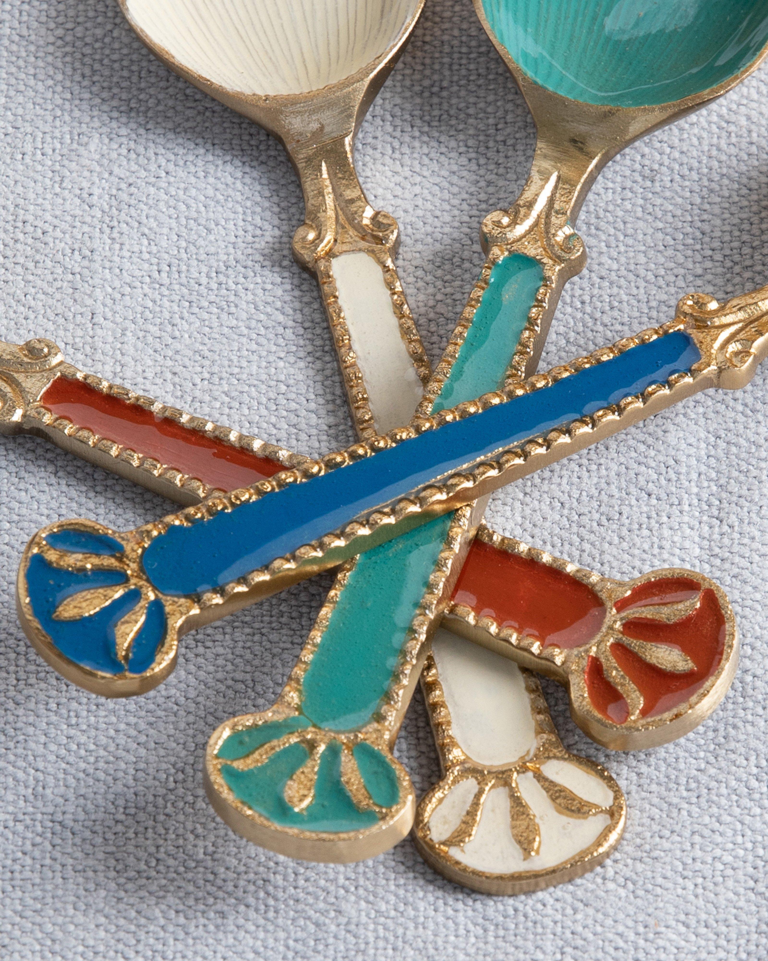Enamel Ice Cream Spoon Set -  Assorted