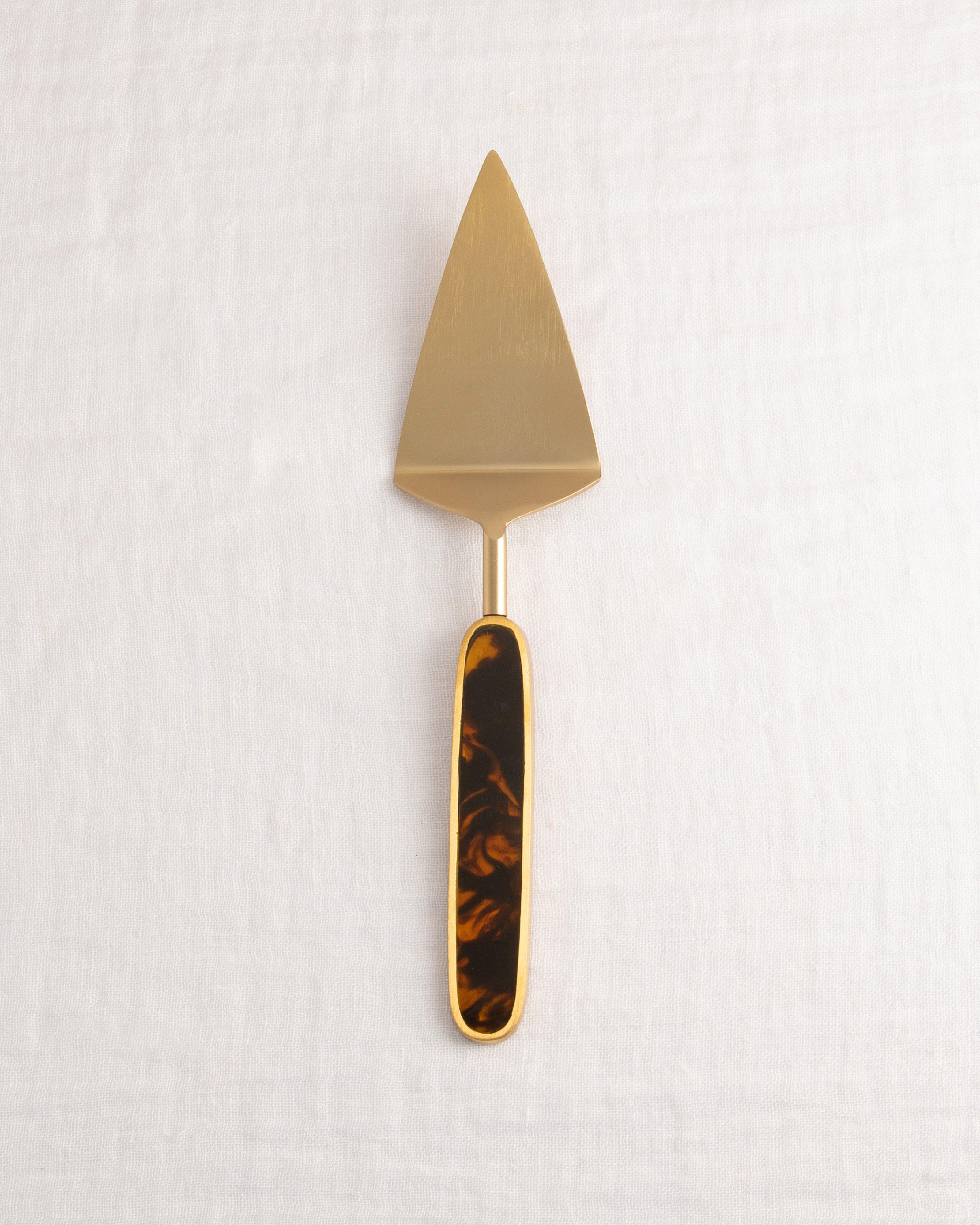 Tortoiseshell Cake Server -  Brown