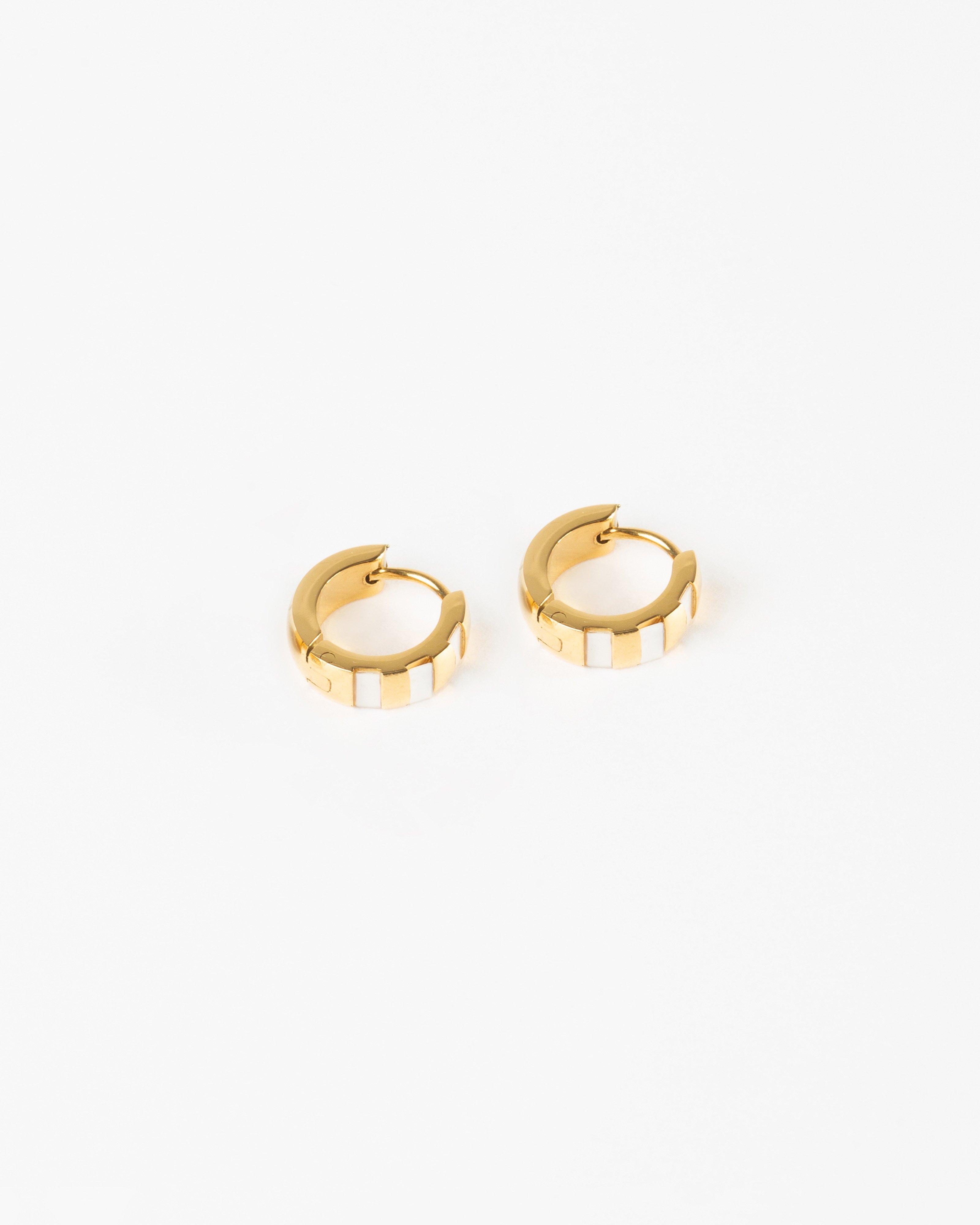 Rectangle Hoop Earrings -  Gold