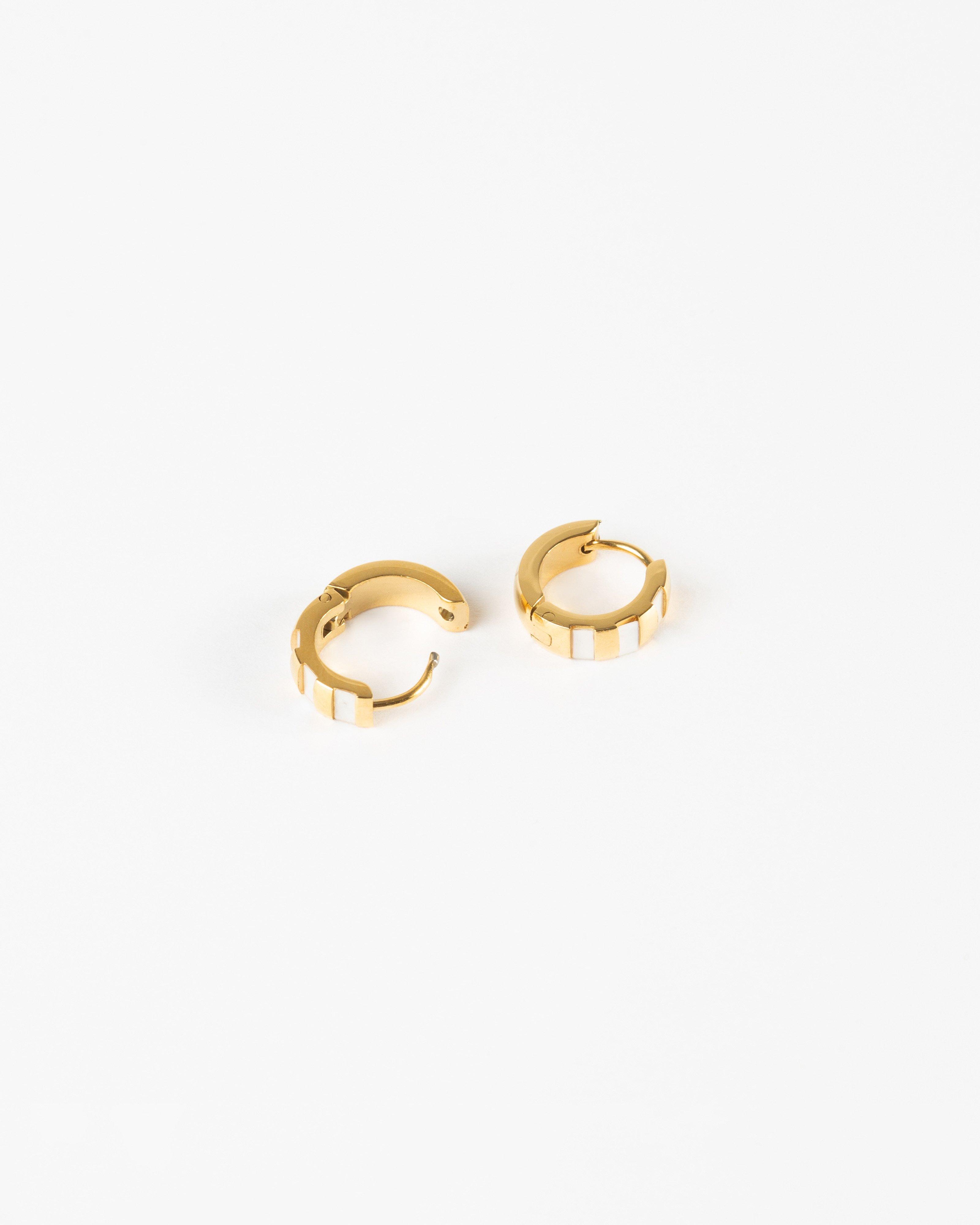 Rectangle Hoop Earrings -  Gold