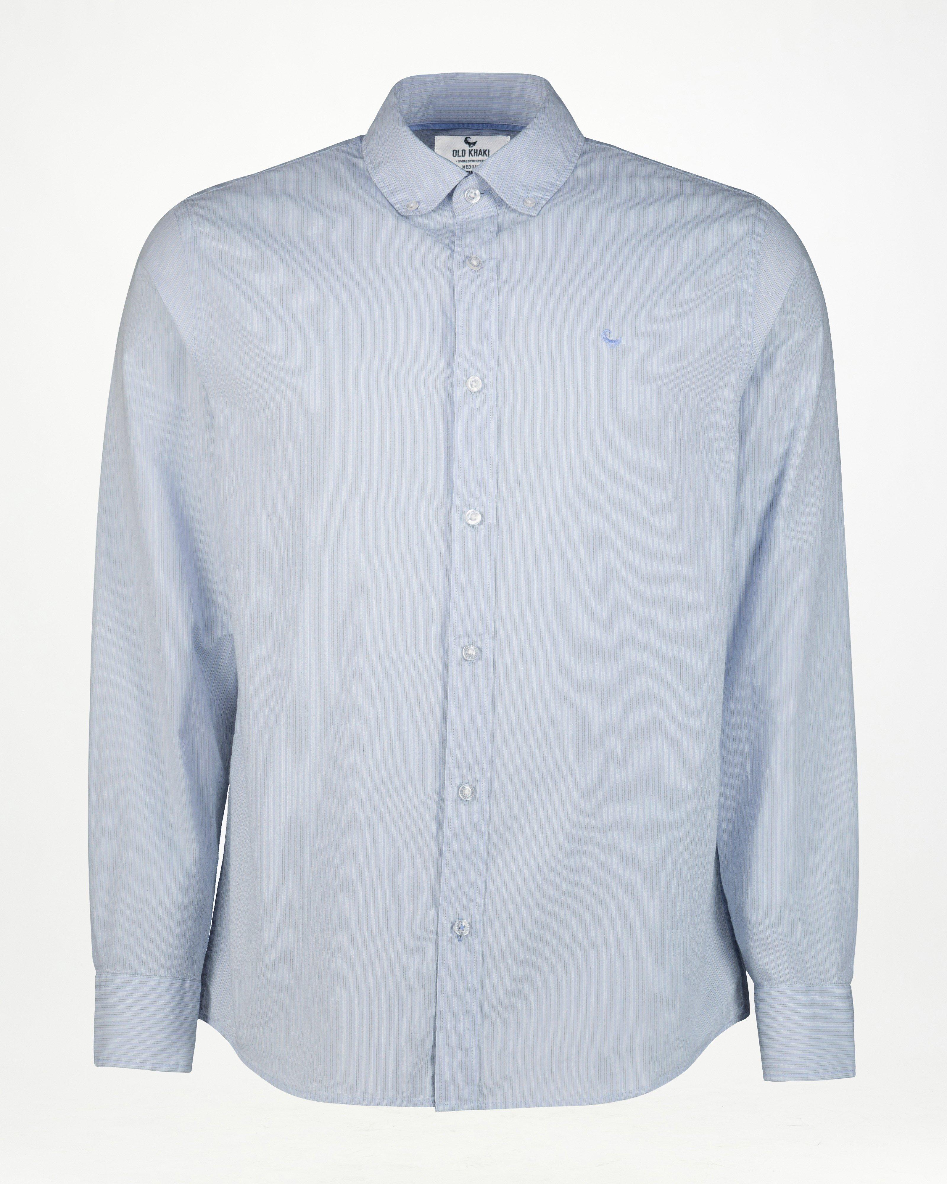 Old Khaki Men’s Seersucker Stripe Shirt -  Light Blue