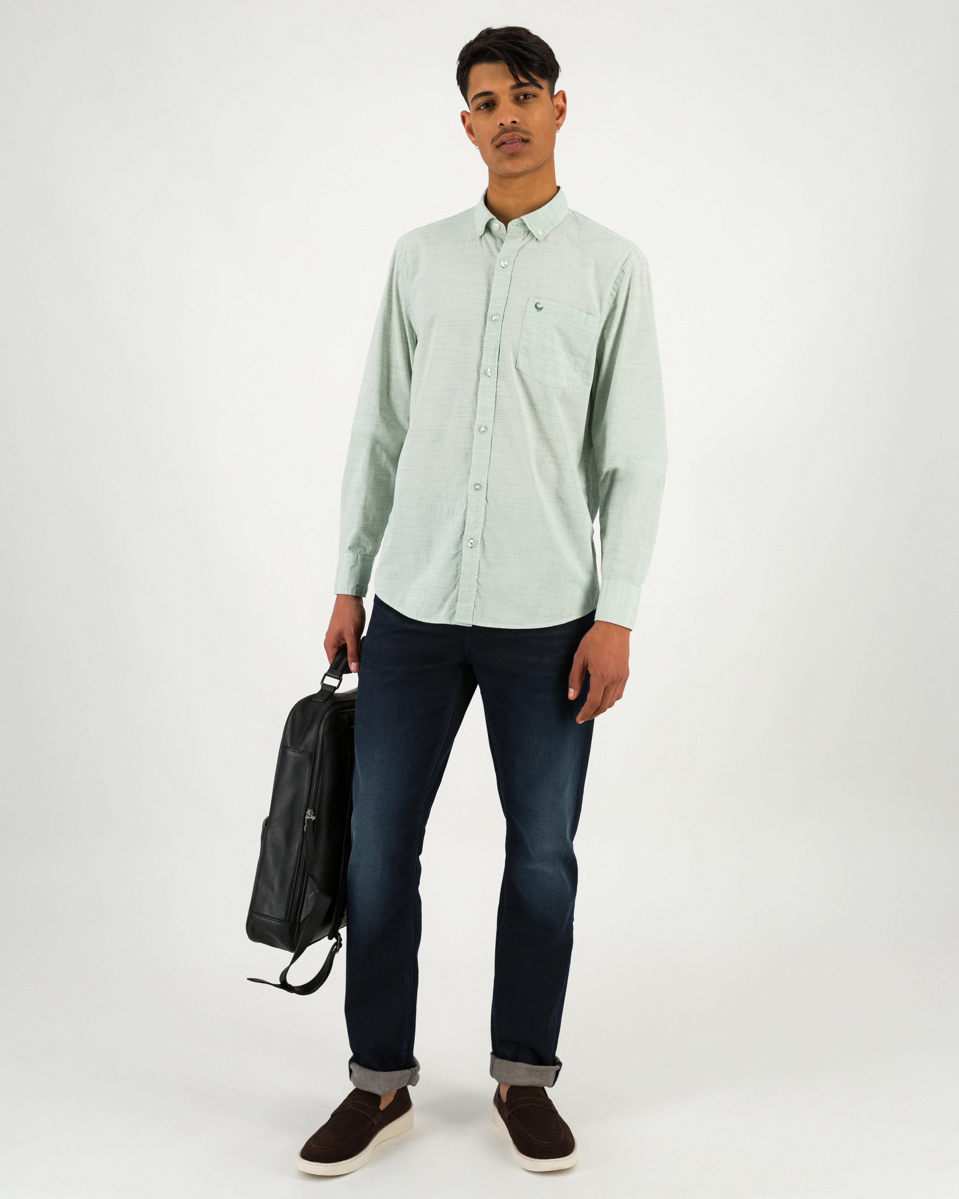 Men’s Tyler Textured Shirt  -  Green