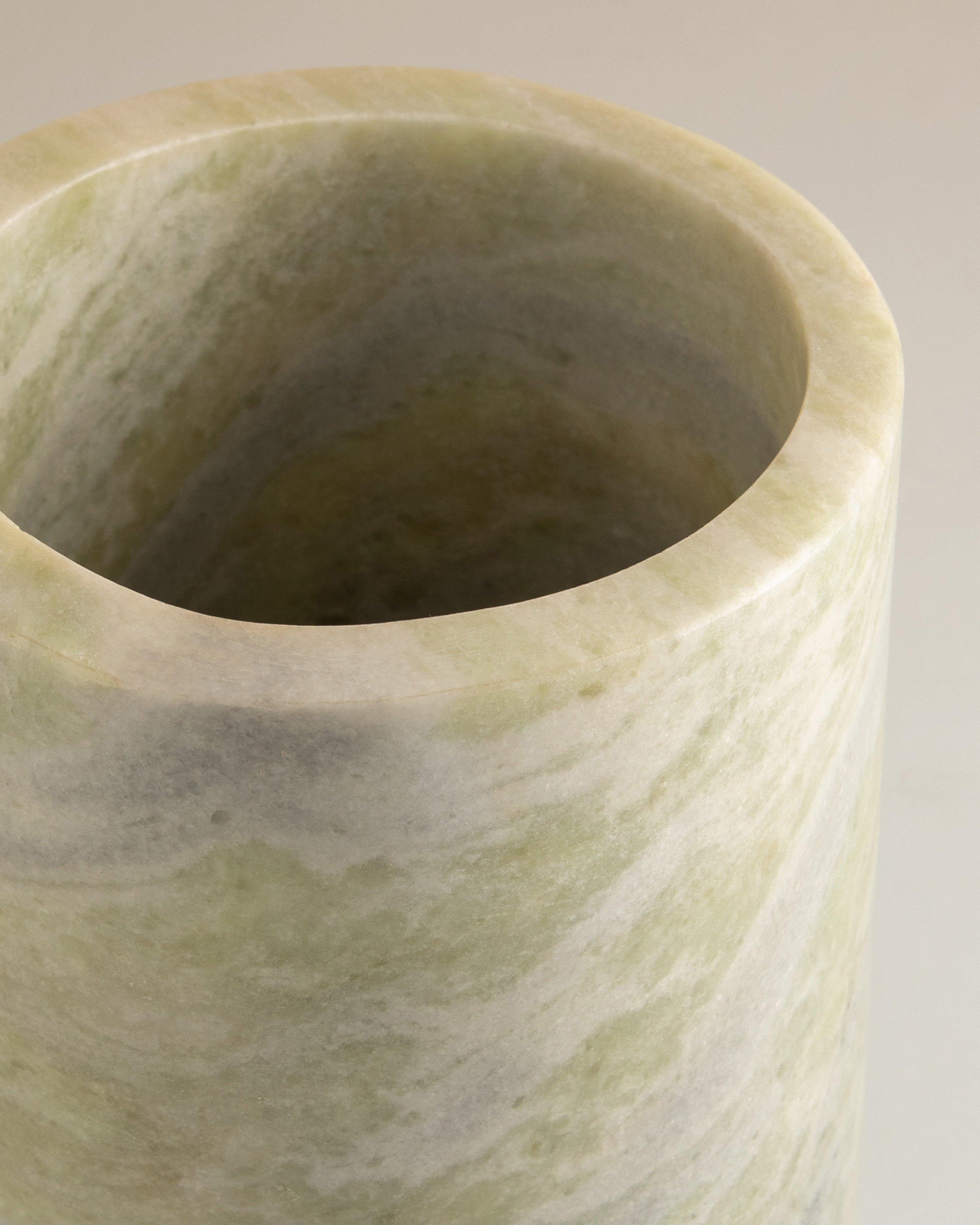 Ocean Green Marble Utensil Holder -  Green