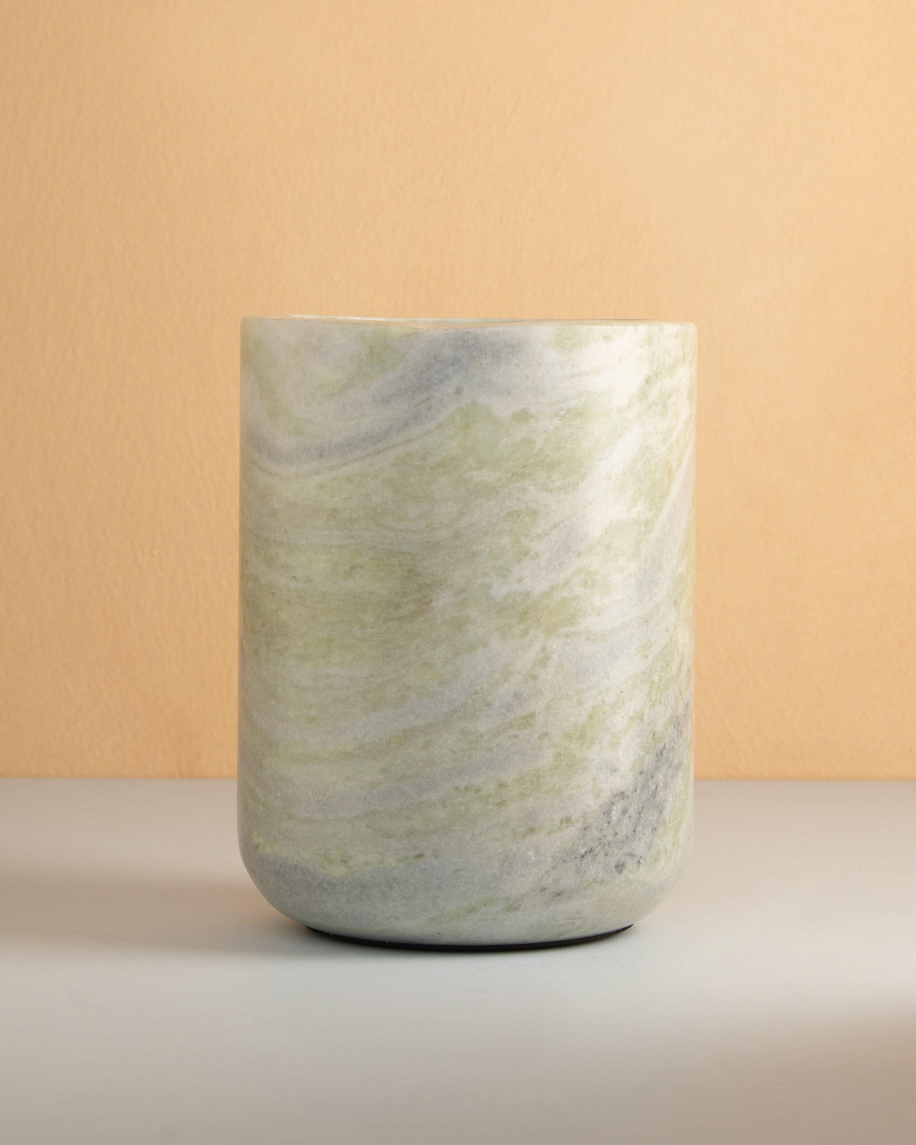 Ocean Green Marble Utensil Holder -  Green