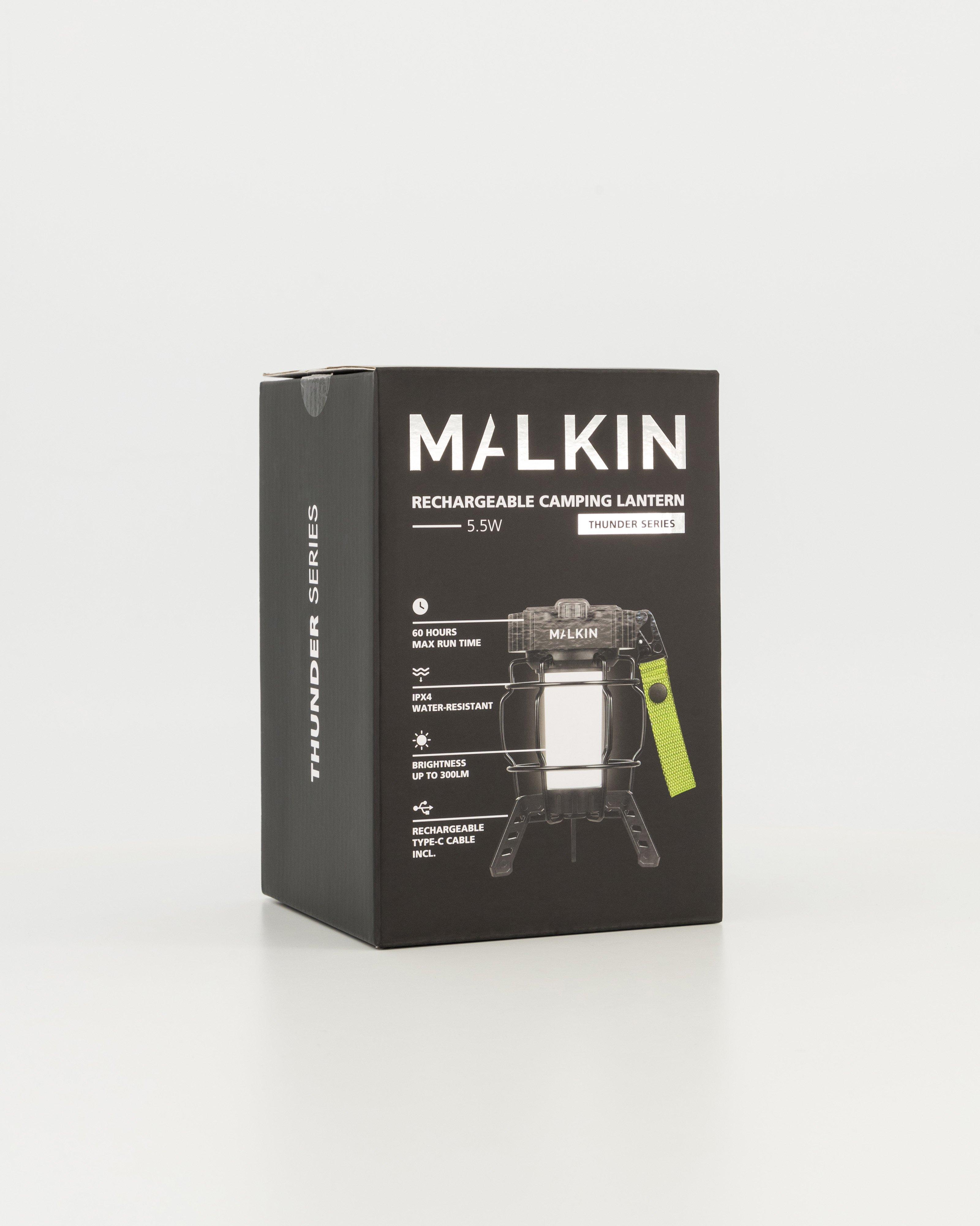 Malkin Thunder 280 Lumen Rechargeable Lantern -  Black