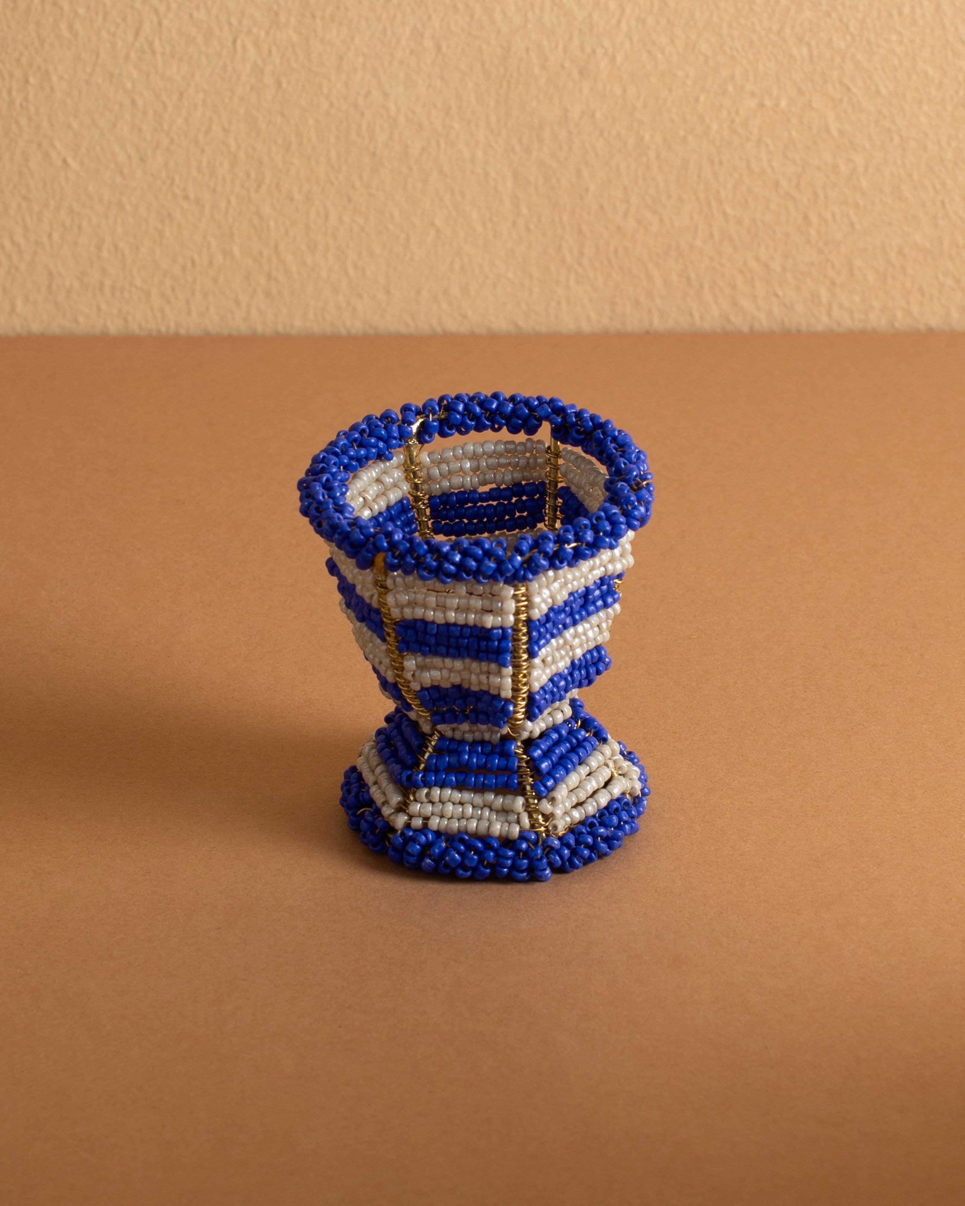 Beaded Egg Cup -  Stone