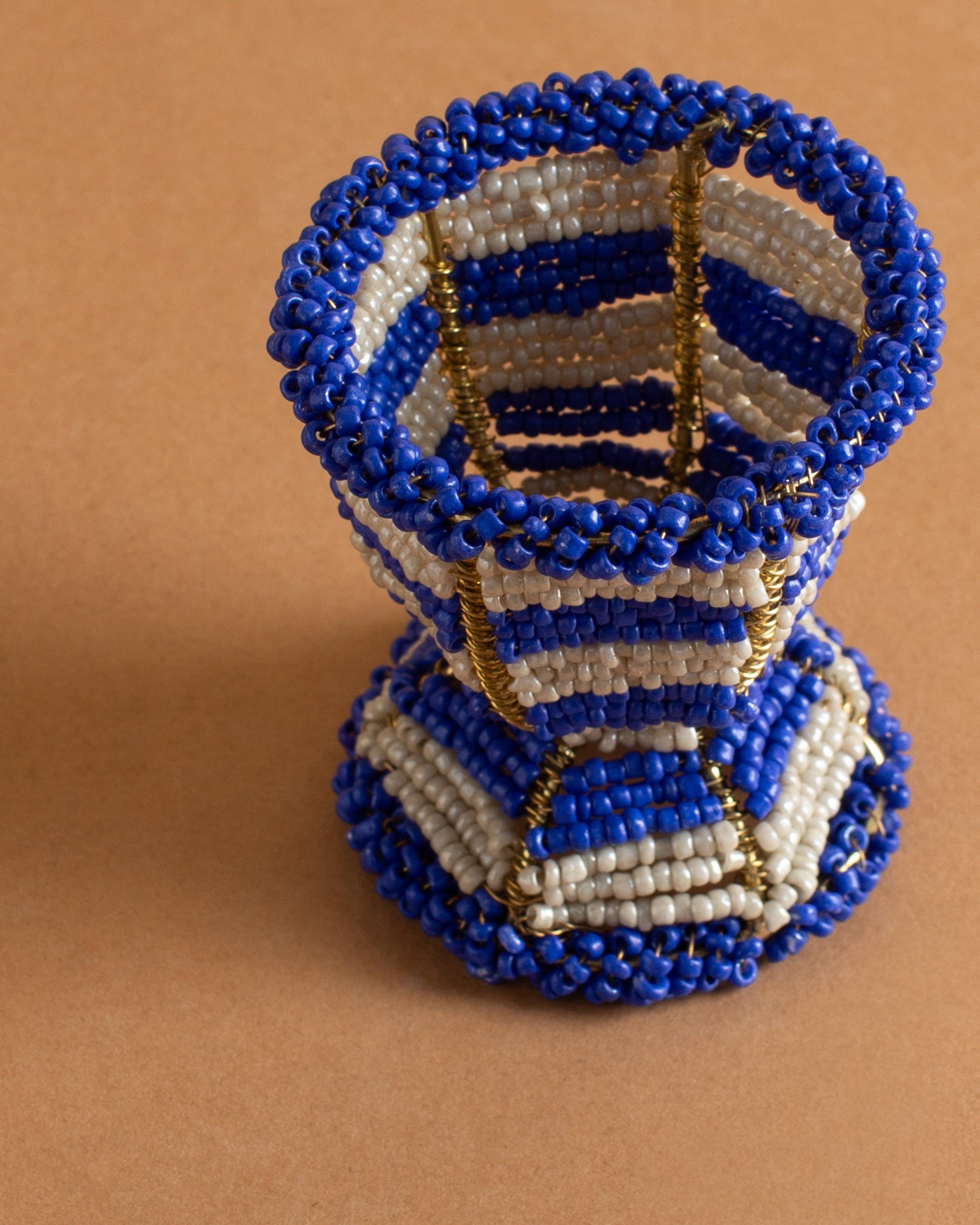 Beaded Egg Cup -  Stone