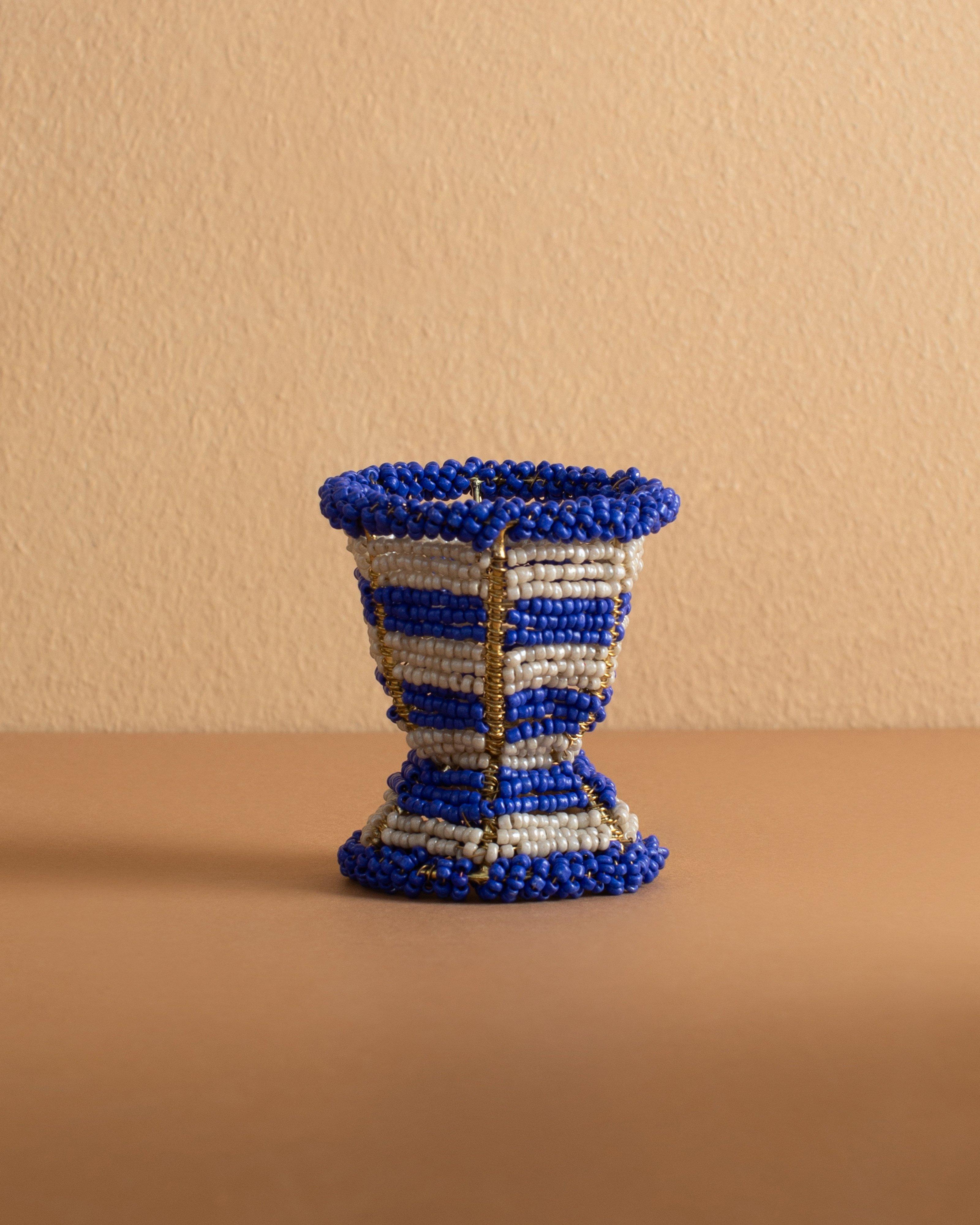 Beaded Egg Cup -  Stone