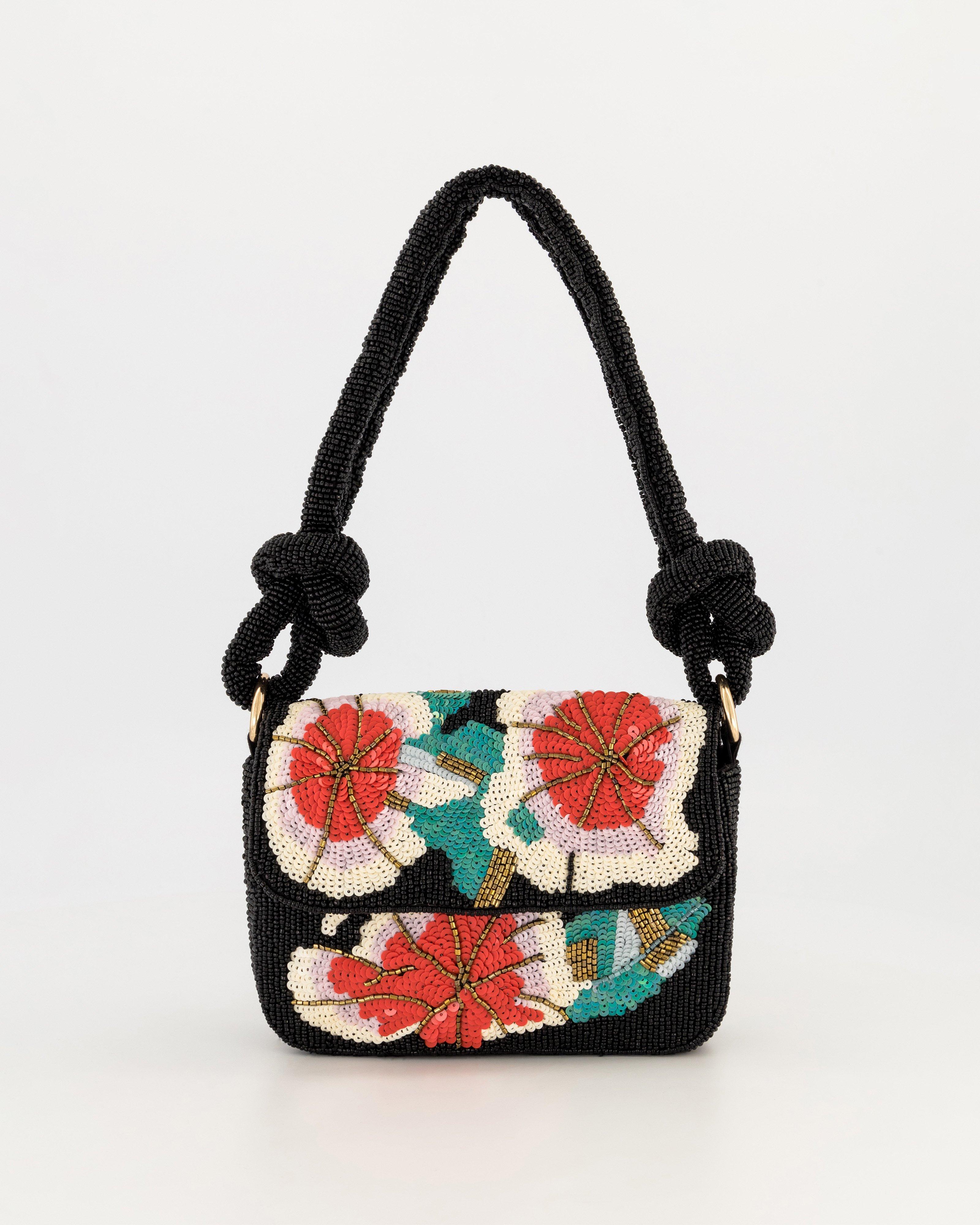Bonnie Beaded Handbag -  Black