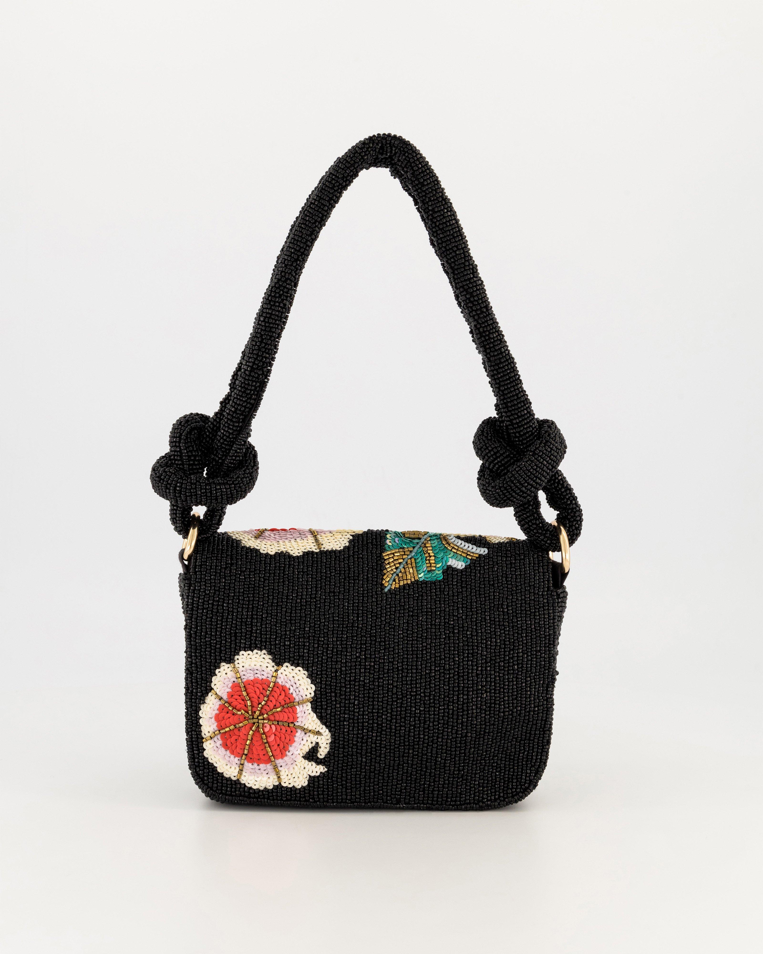 Bonnie Beaded Handbag -  Black