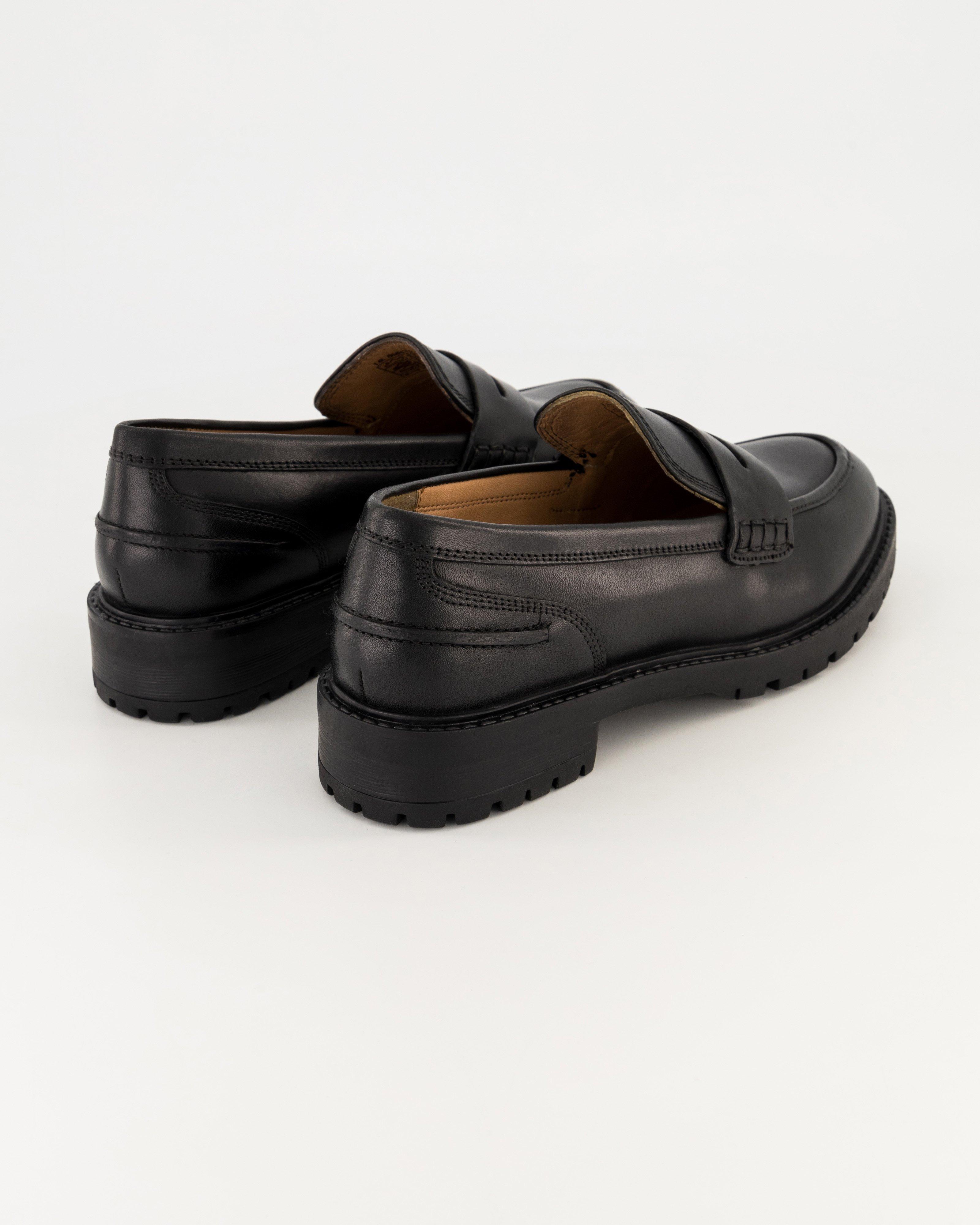 Zion Leather Loafer -  Black