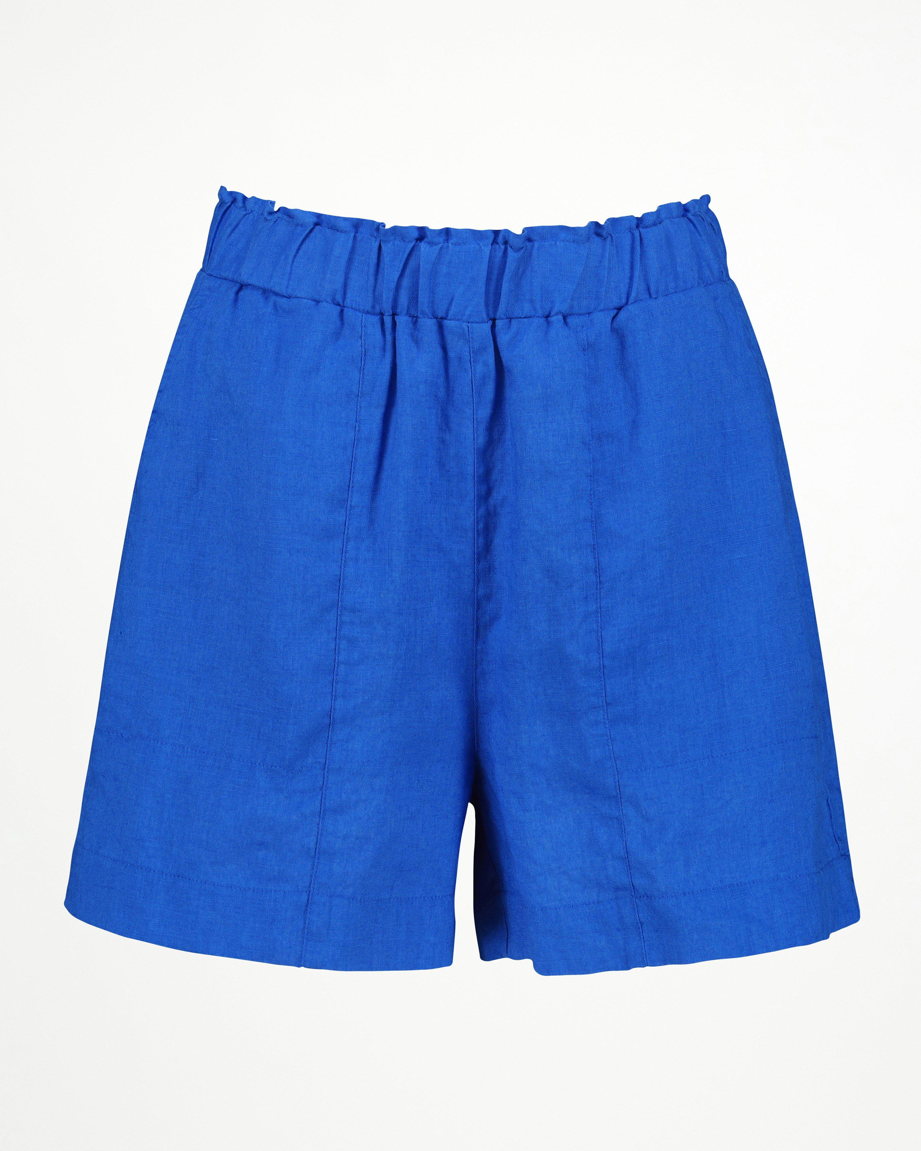 Women’s Millie Linen Shorts  -  Cobalt