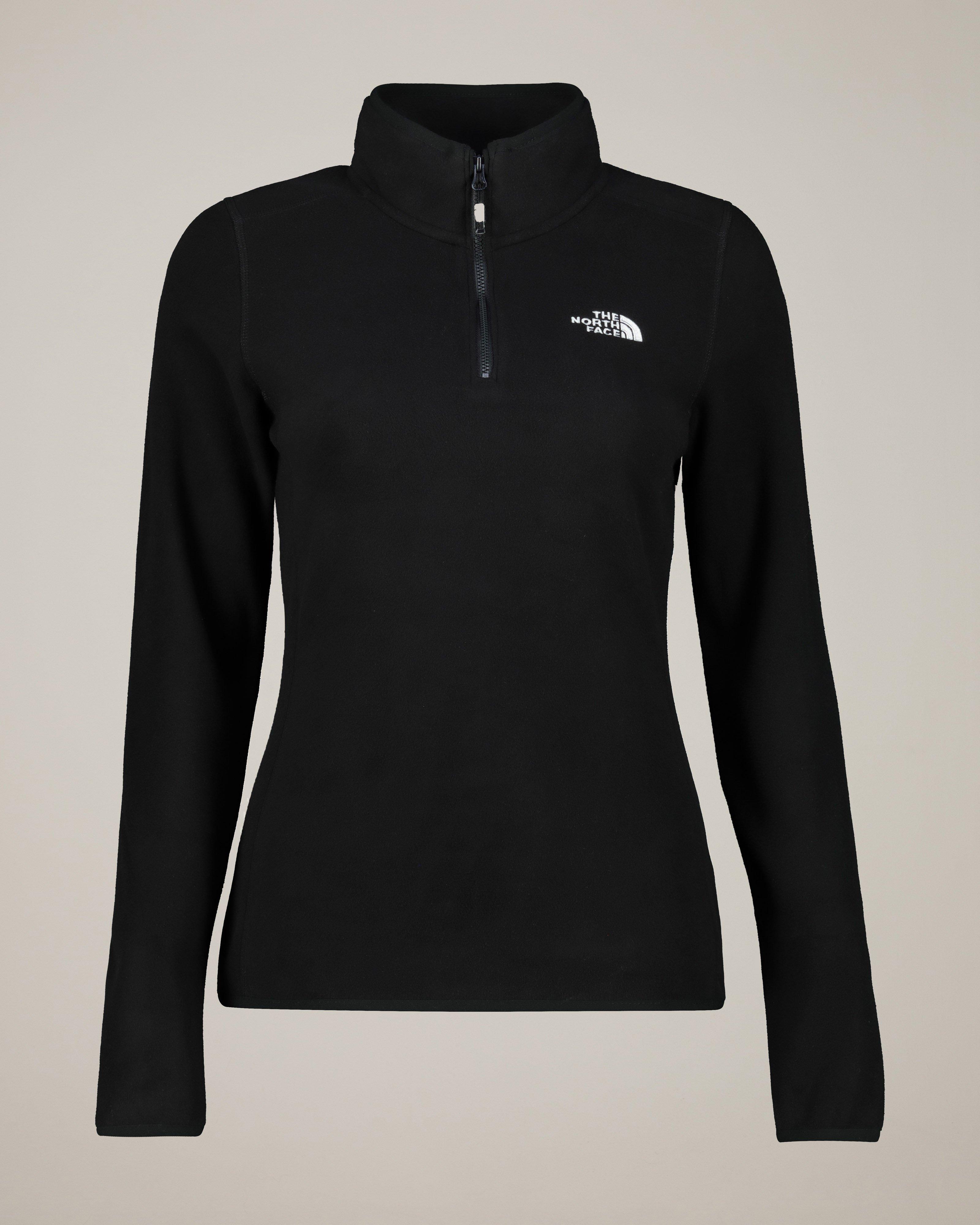 The North Face Women’s 100 Glacier 1/4 Zip Fleece Top -  Black