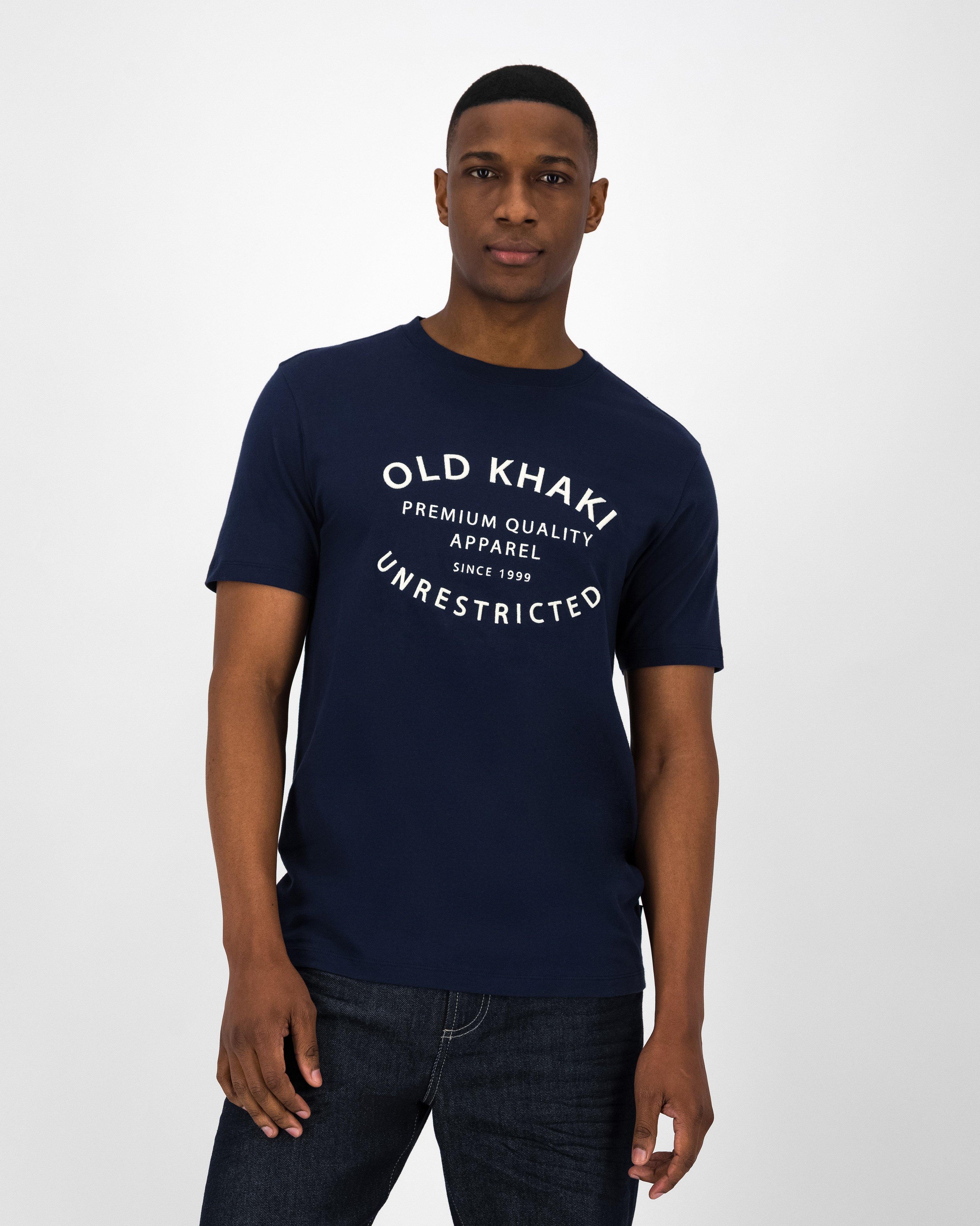 Old Khaki Men’s Leyton Embroidery Crew T-shirt -  Navy