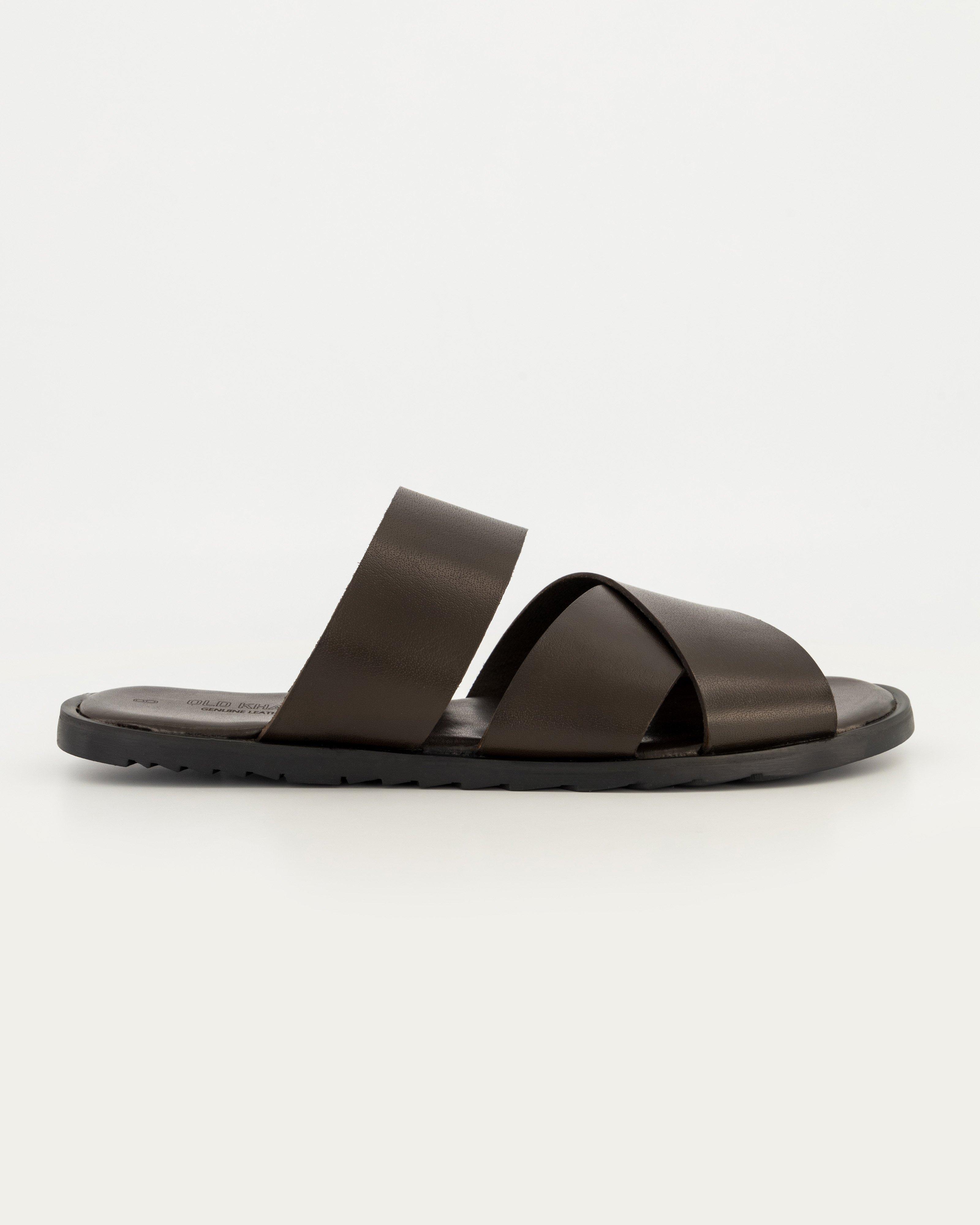 Men’s Aziel Leather Sandal  -  Chocolate