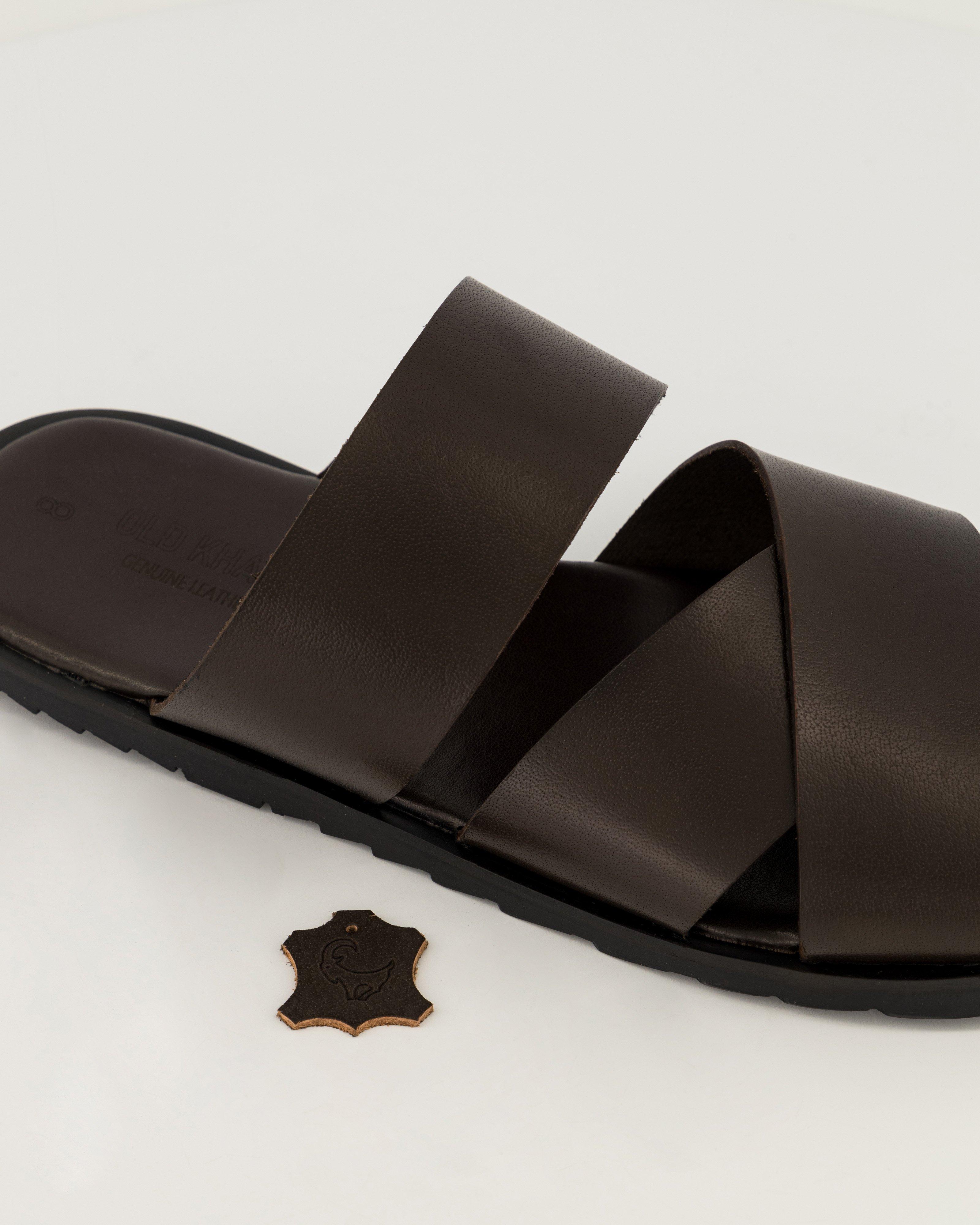 Men’s Aziel Leather Sandal  -  Chocolate