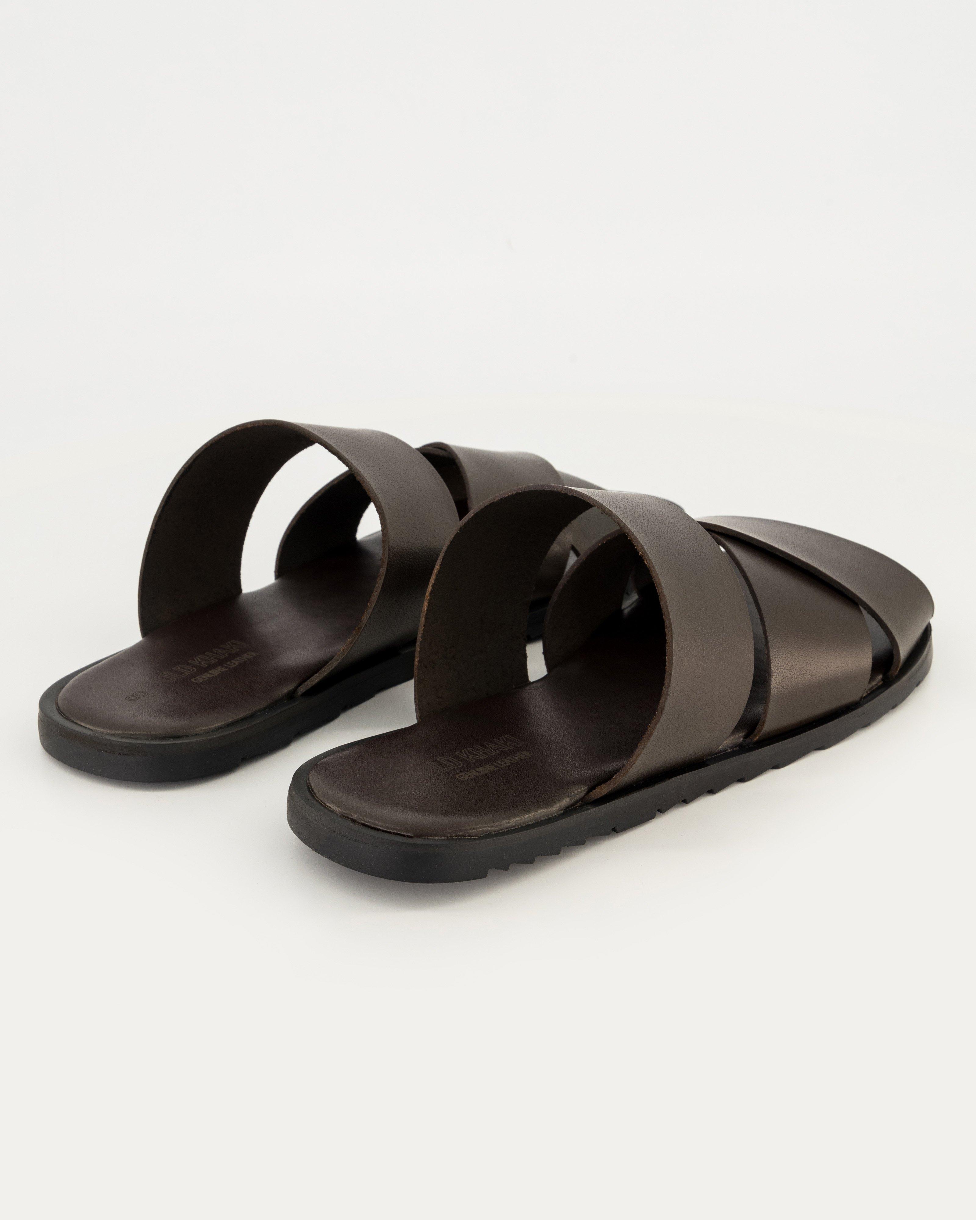 Men’s Aziel Leather Sandal  -  Chocolate