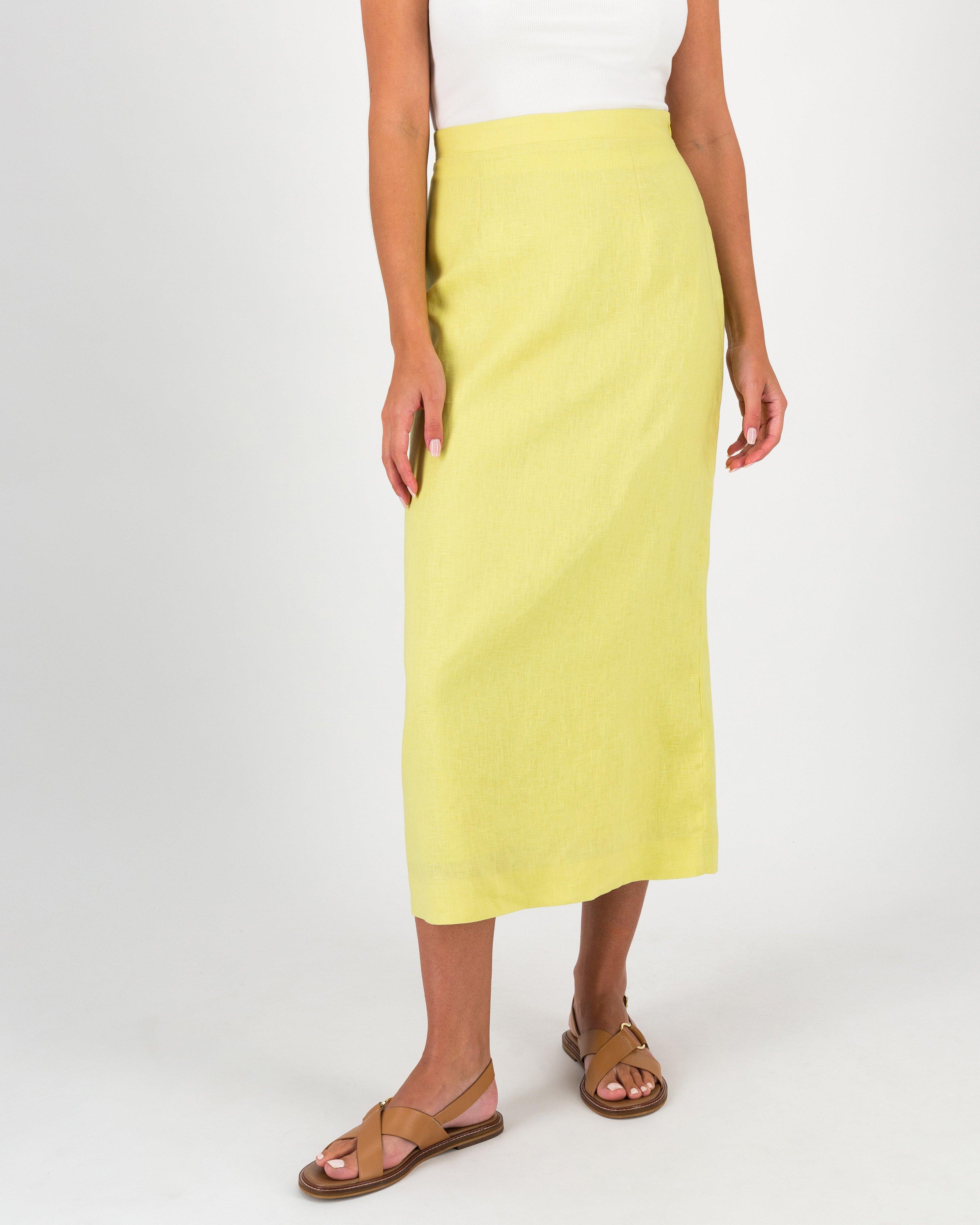 Akari Linen Skirt -  Yellow