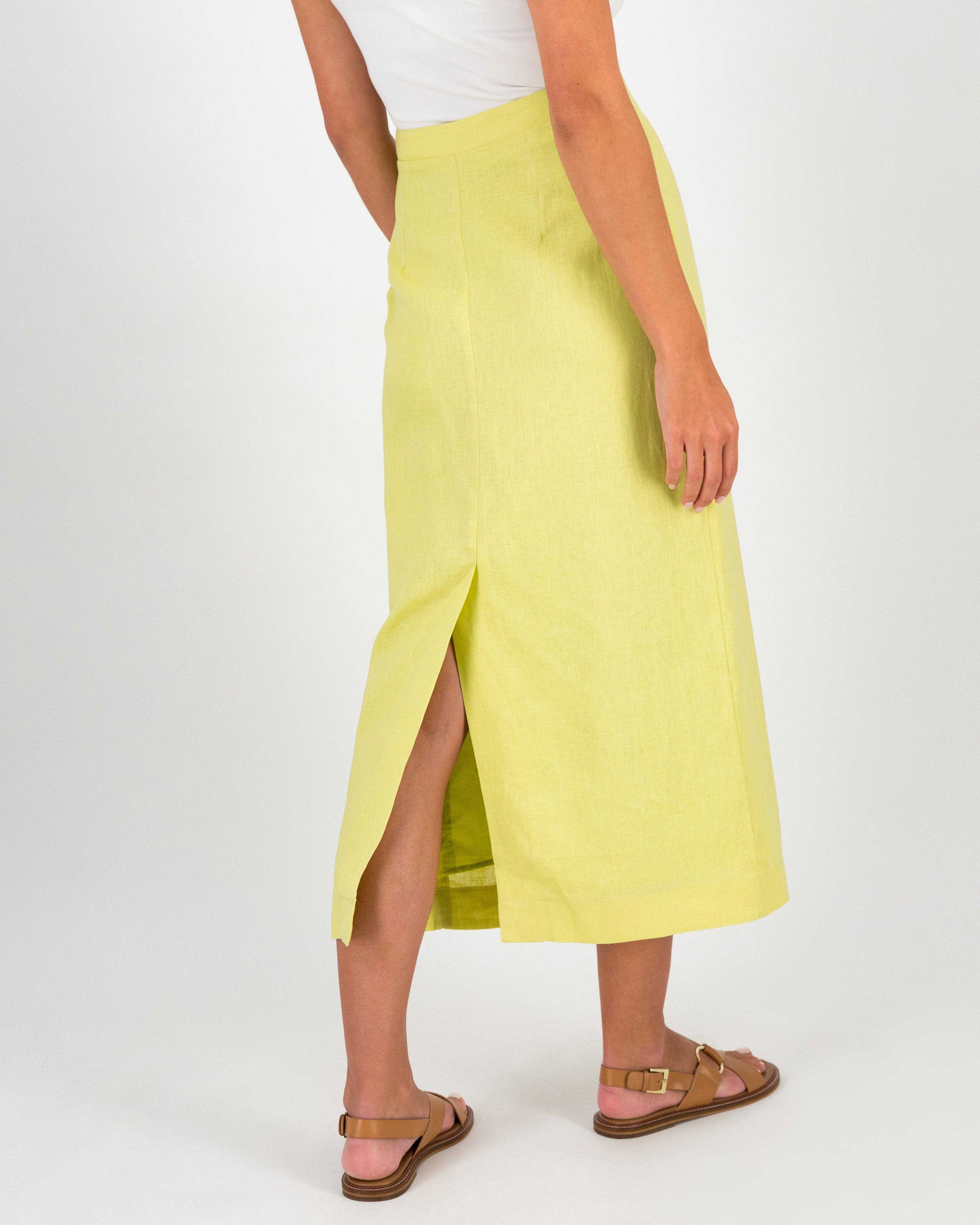 Akari Linen Skirt -  Yellow