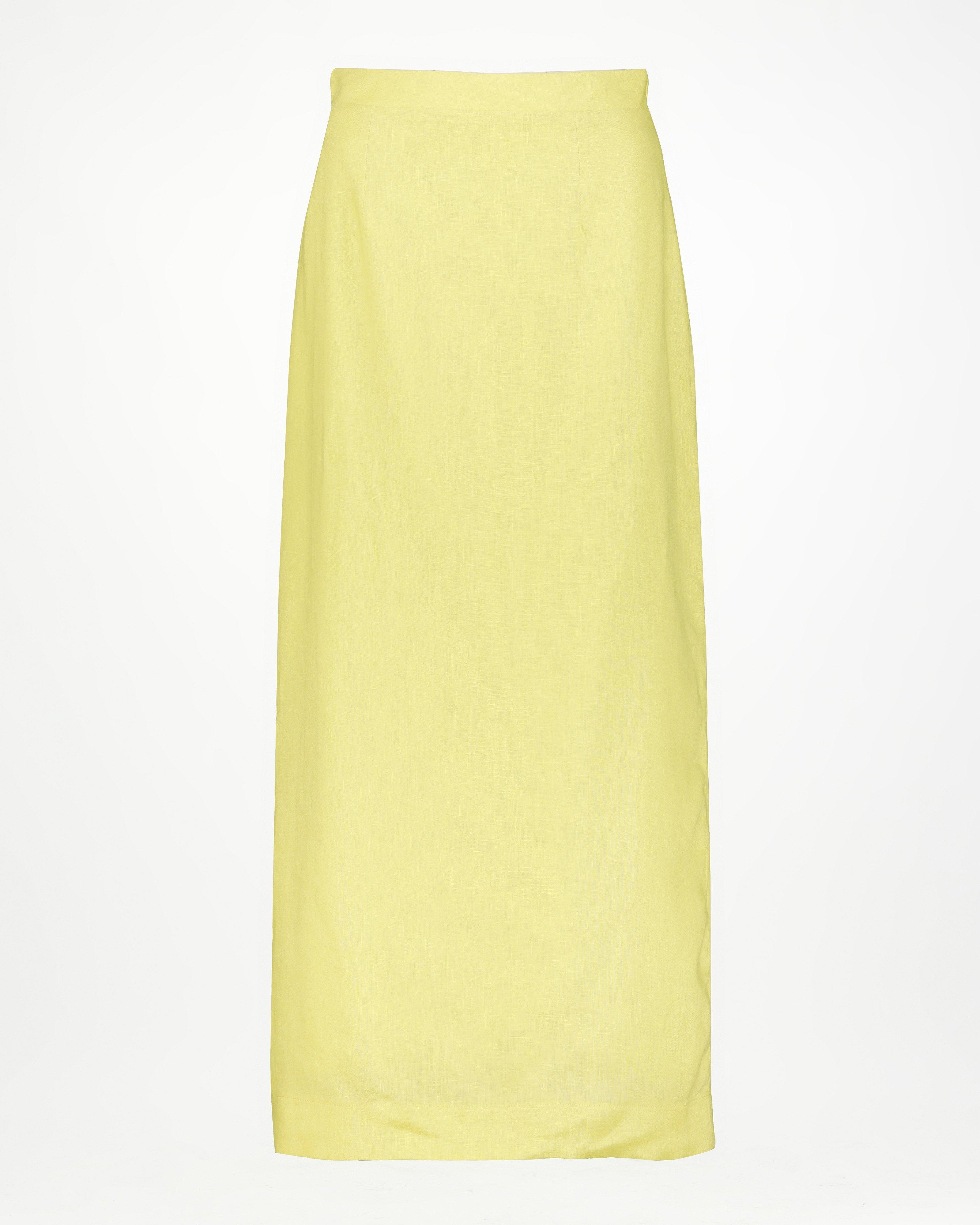 Akari Linen Skirt -  Yellow