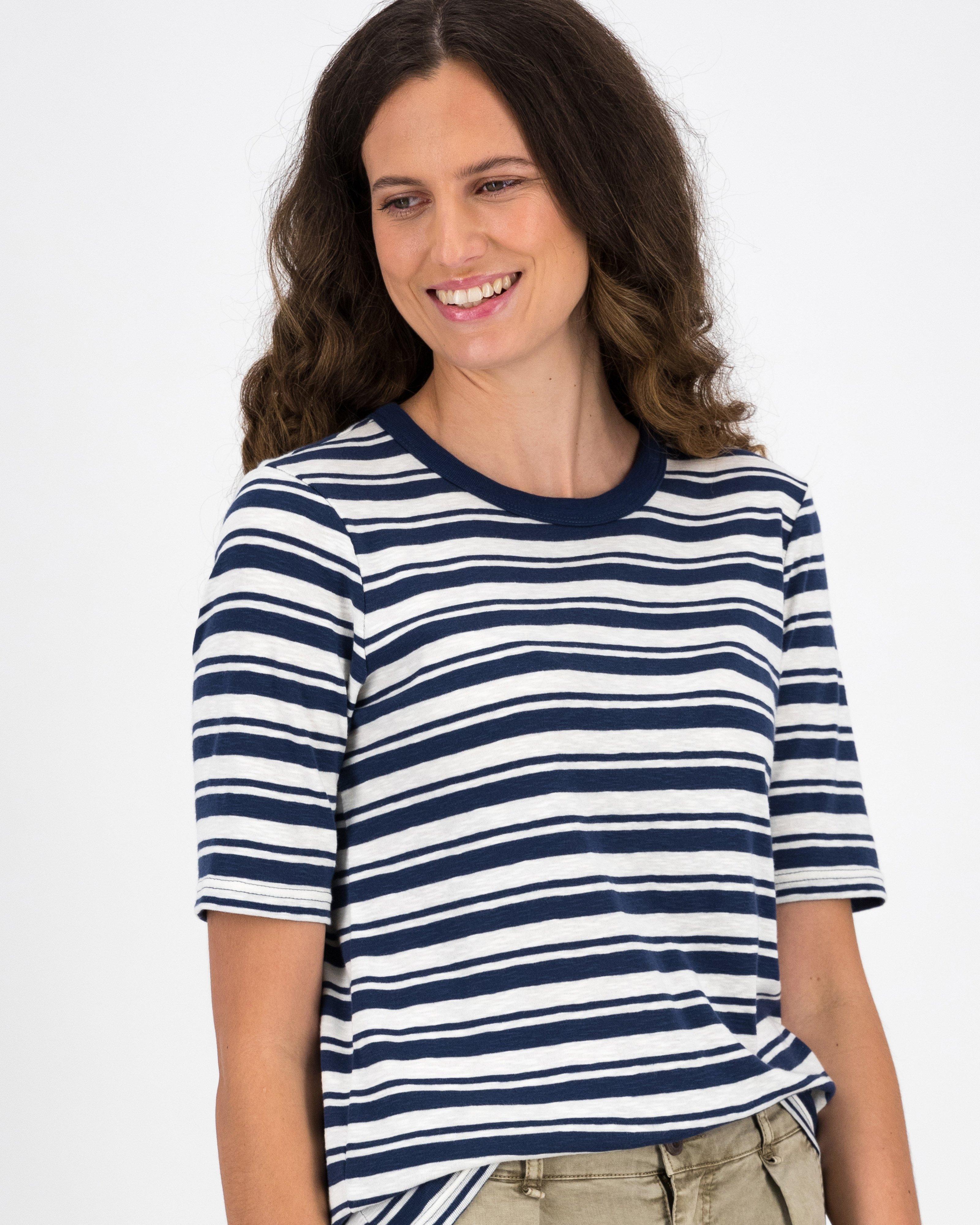 Rare Earth Women’s Seacrest Rib T-shirt -  Navy