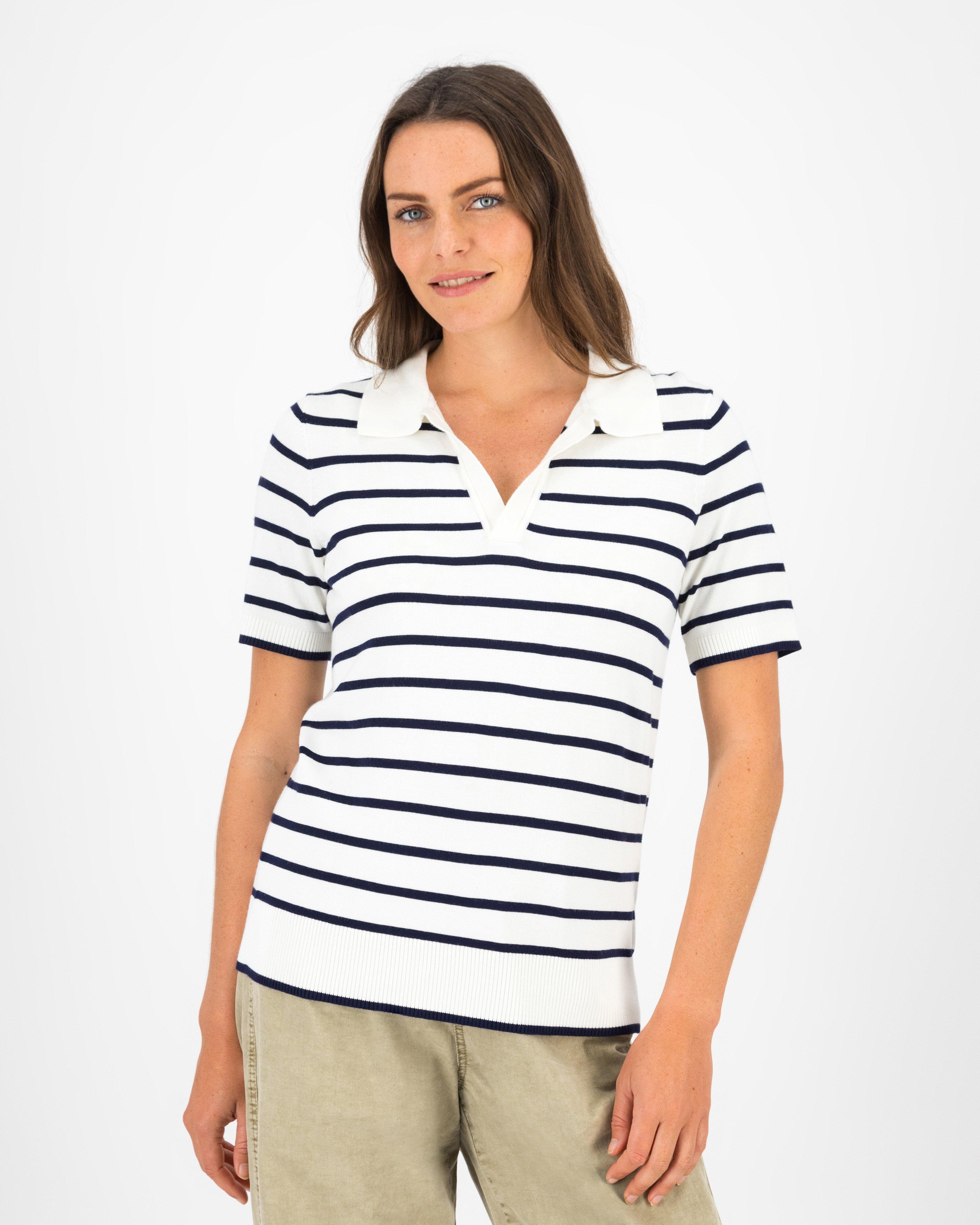 Rare Earth Women’s Bay Polo Knitwear -  Milk