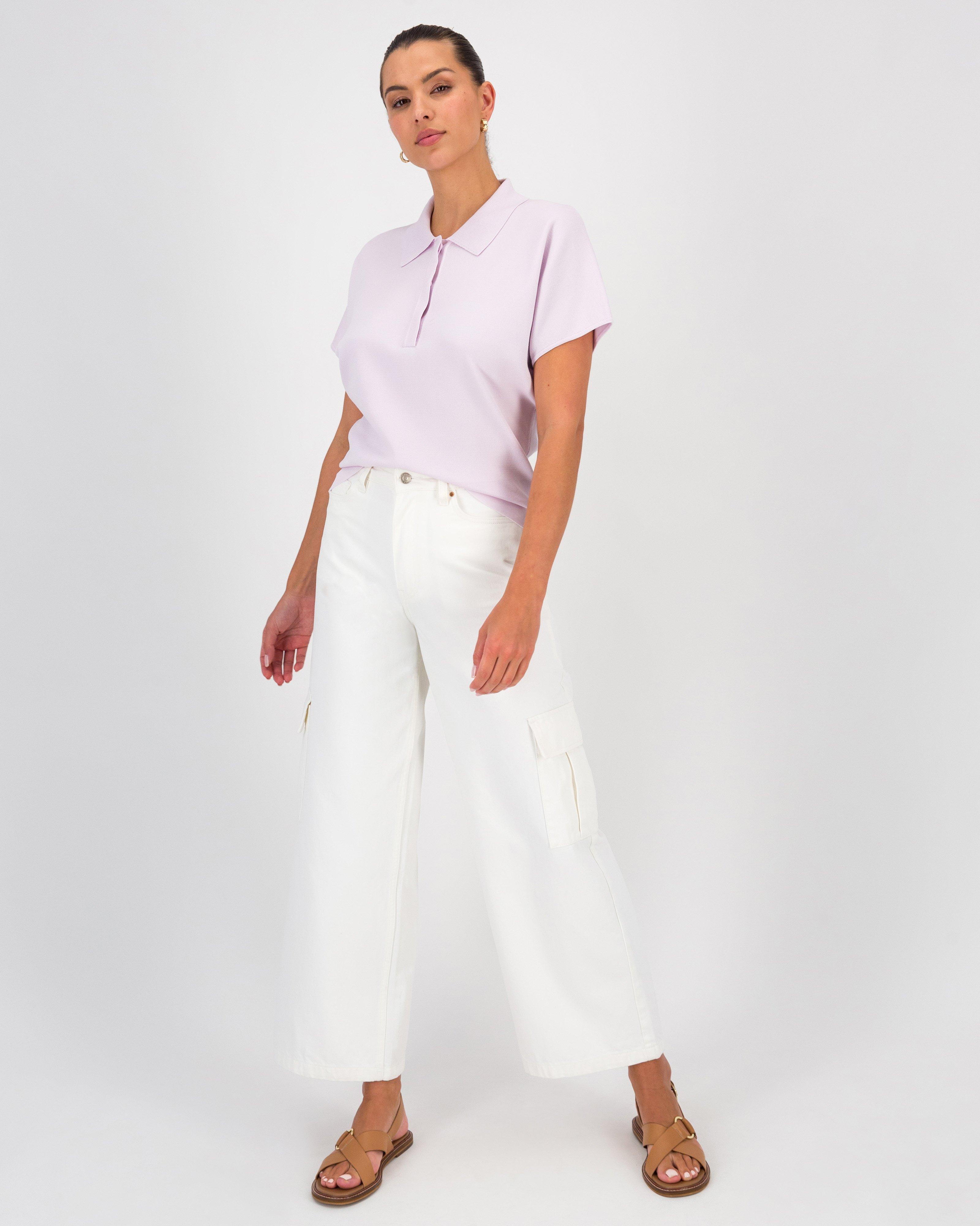 Jeanne Polo Top Set -  Lilac