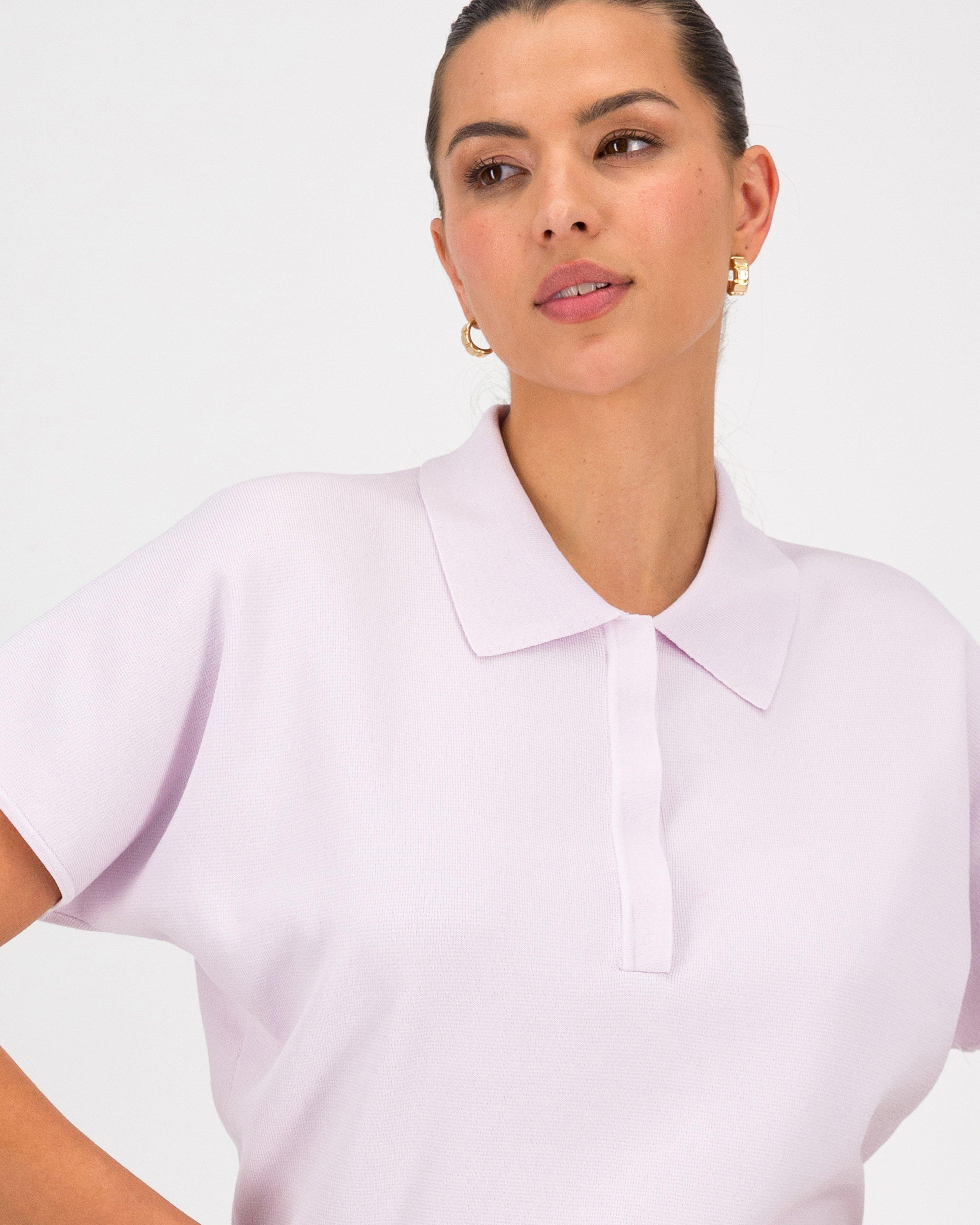 Jeanne Polo Top Set -  Lilac