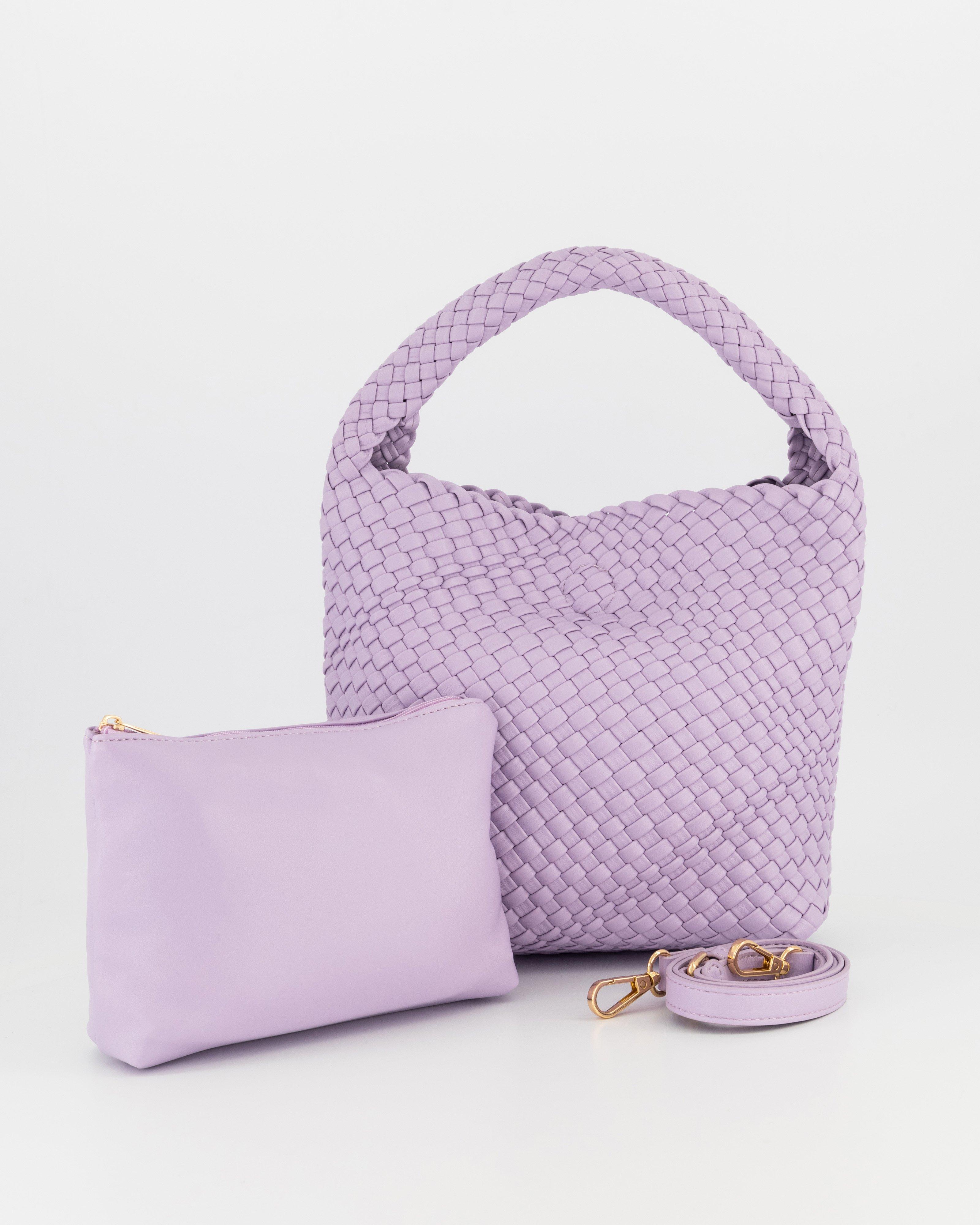 Flora Woven Handbag -  Lilac