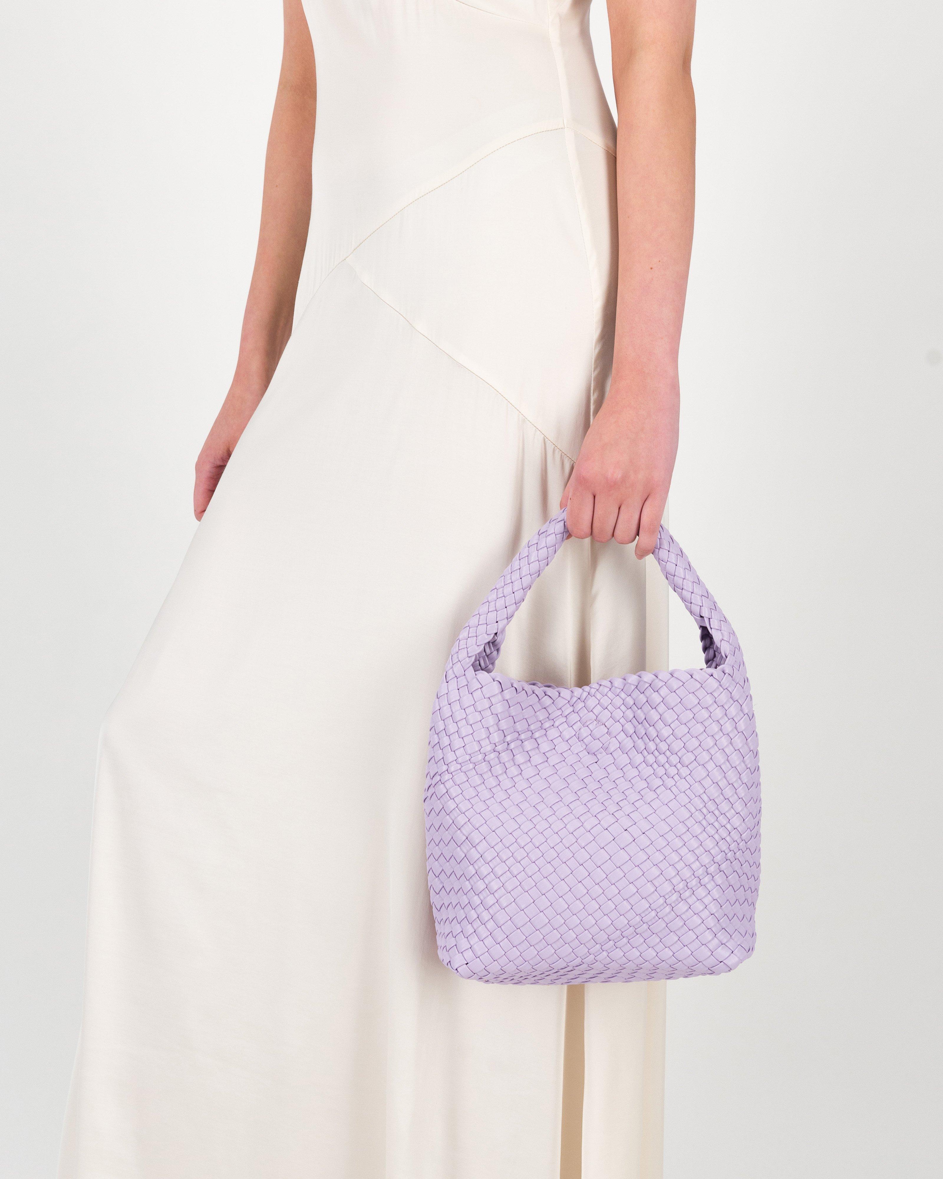 Flora Woven Handbag -  Lilac