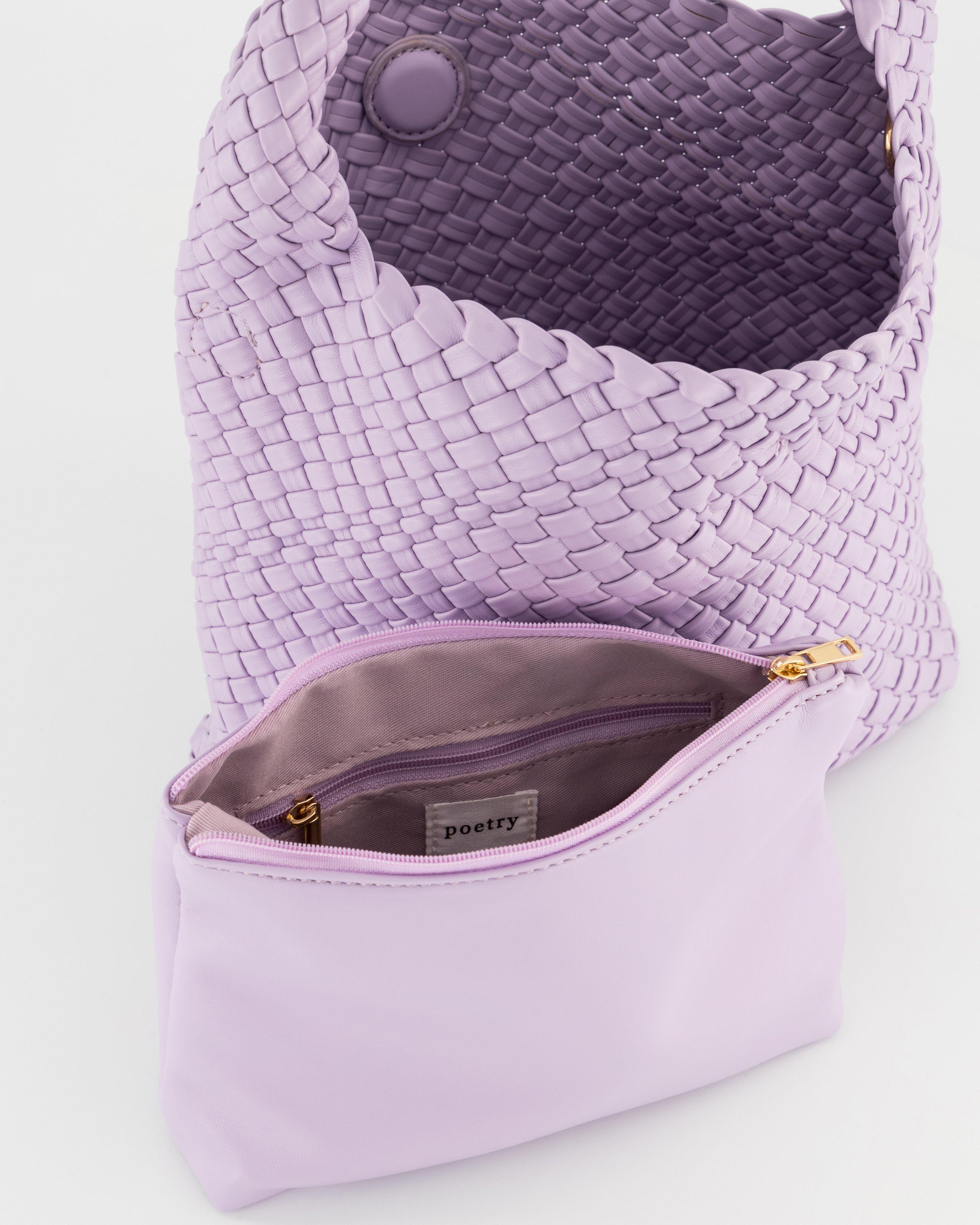 Flora Woven Handbag -  Lilac