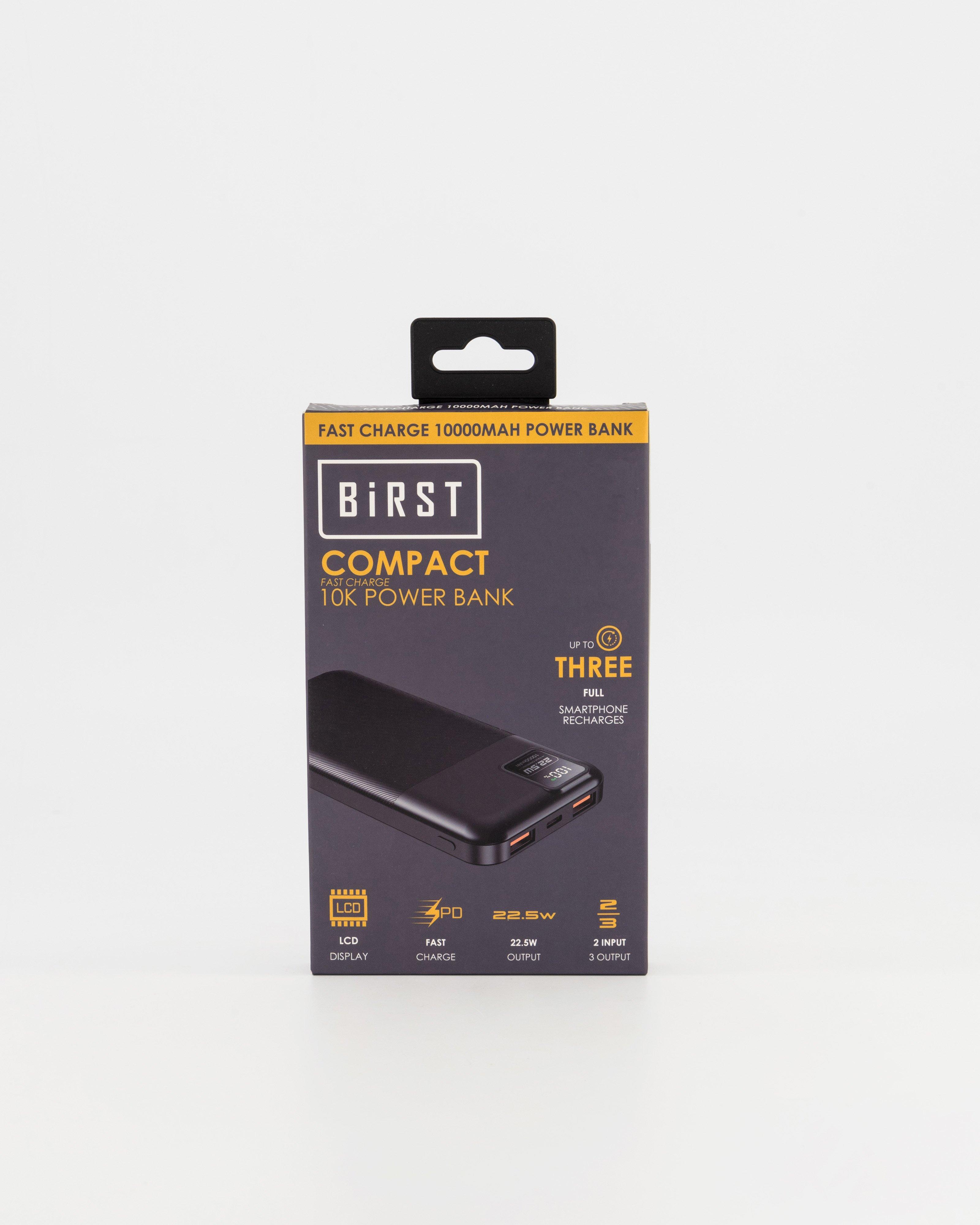 Birst PD 10 000 mAh Powerbank -  Black