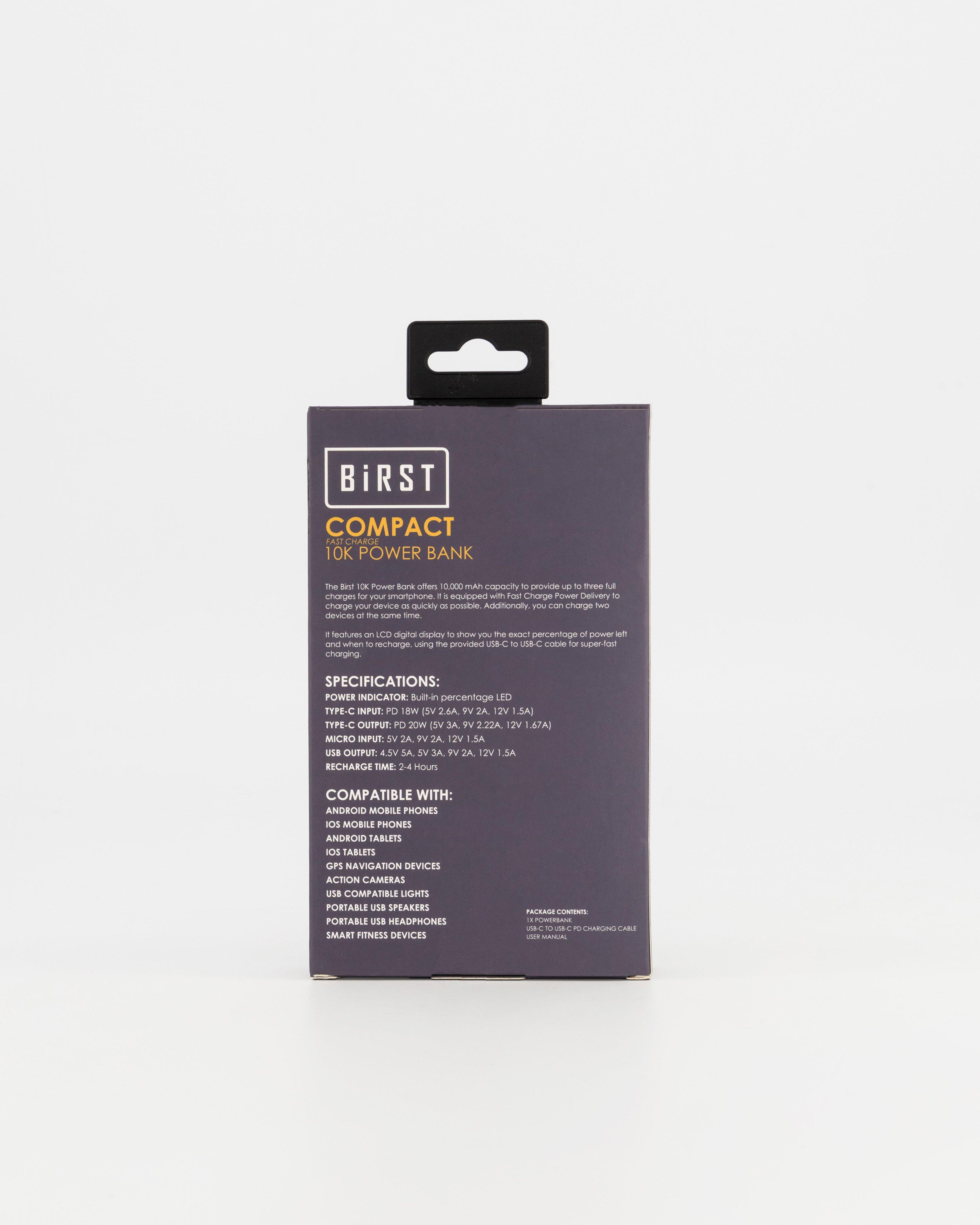 Birst PD 10 000 mAh Powerbank -  Black