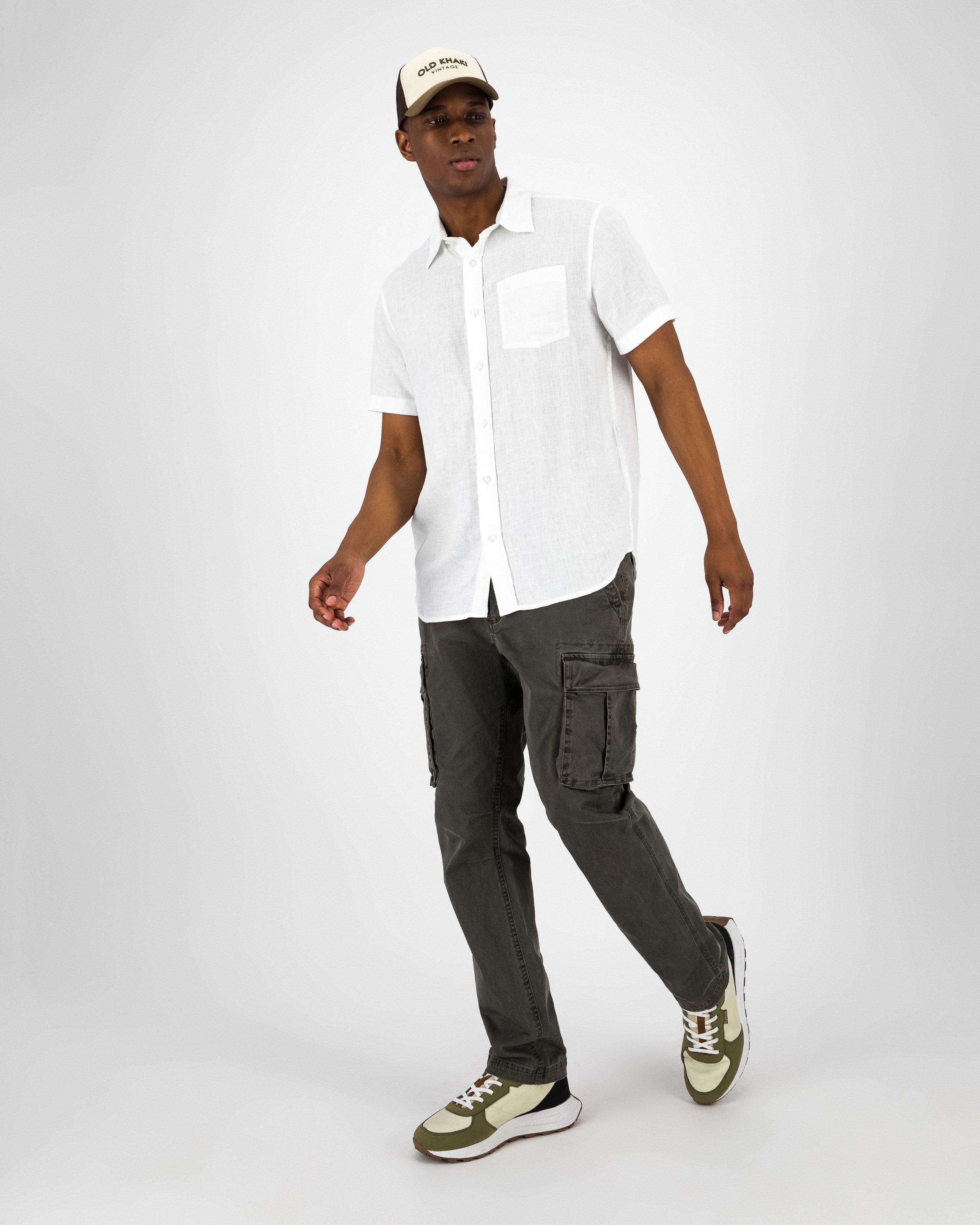 Men’s Lex Linen Shirt  -  White