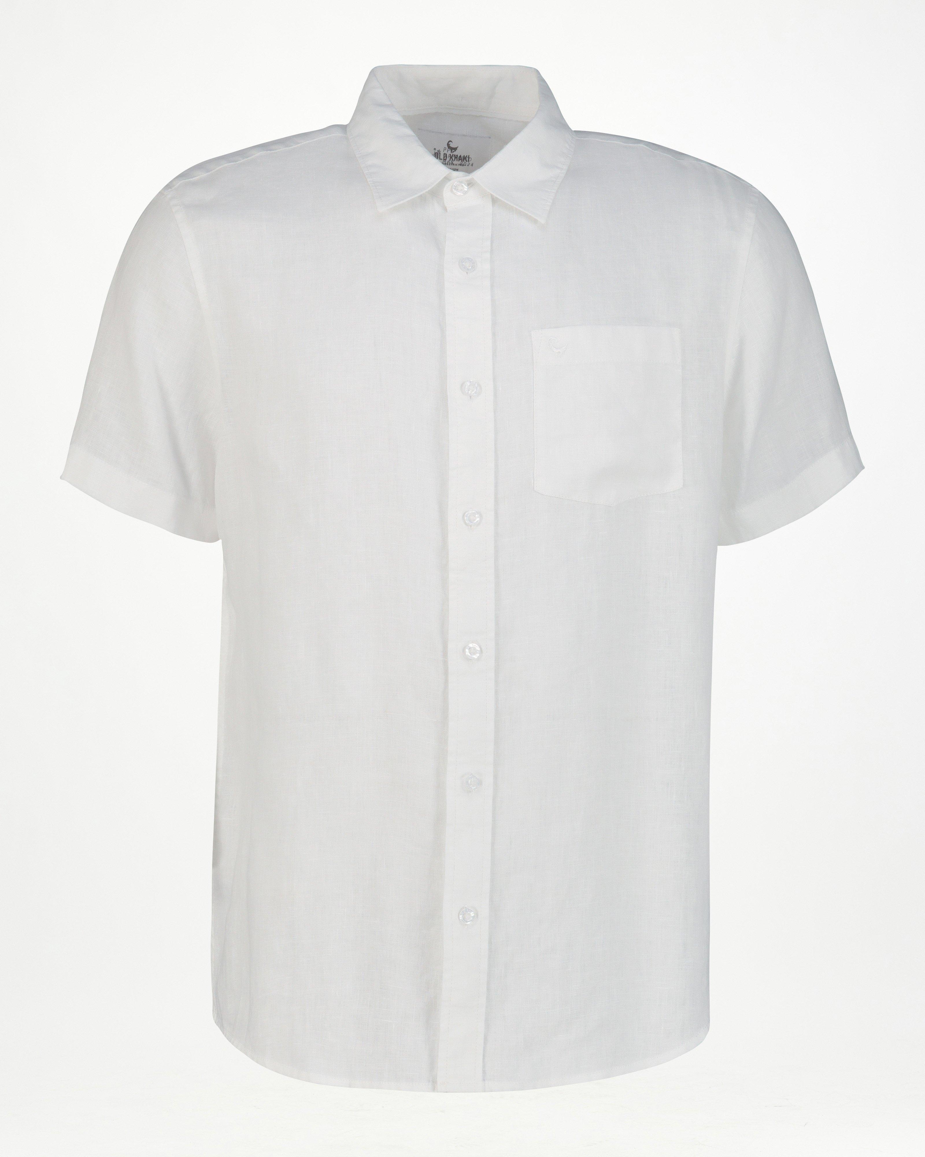 Men’s Lex Linen Shirt  -  White