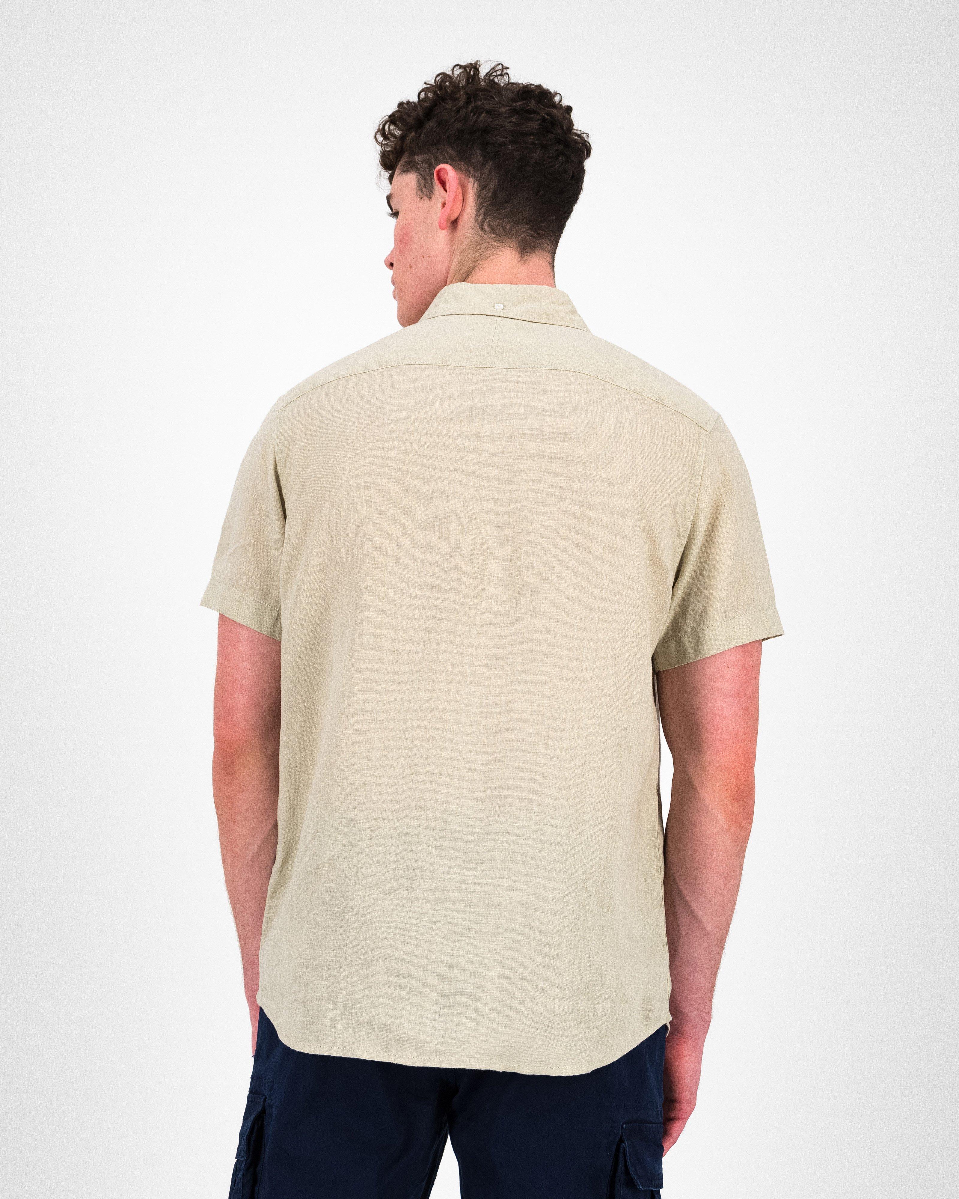 Men’s Lex Linen Shirt  -  Stone