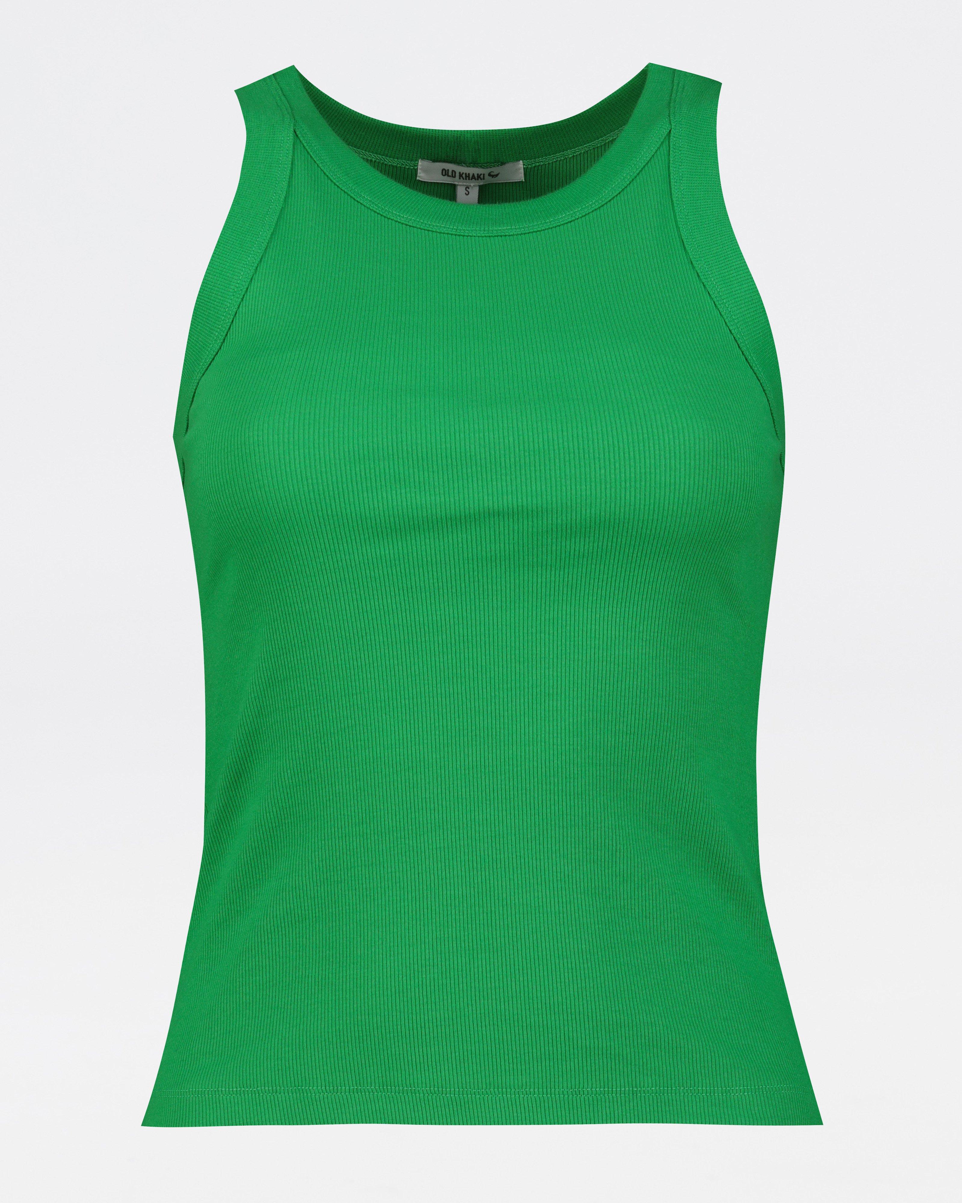 Women's Cara Ribbed Cami -  Summer Green