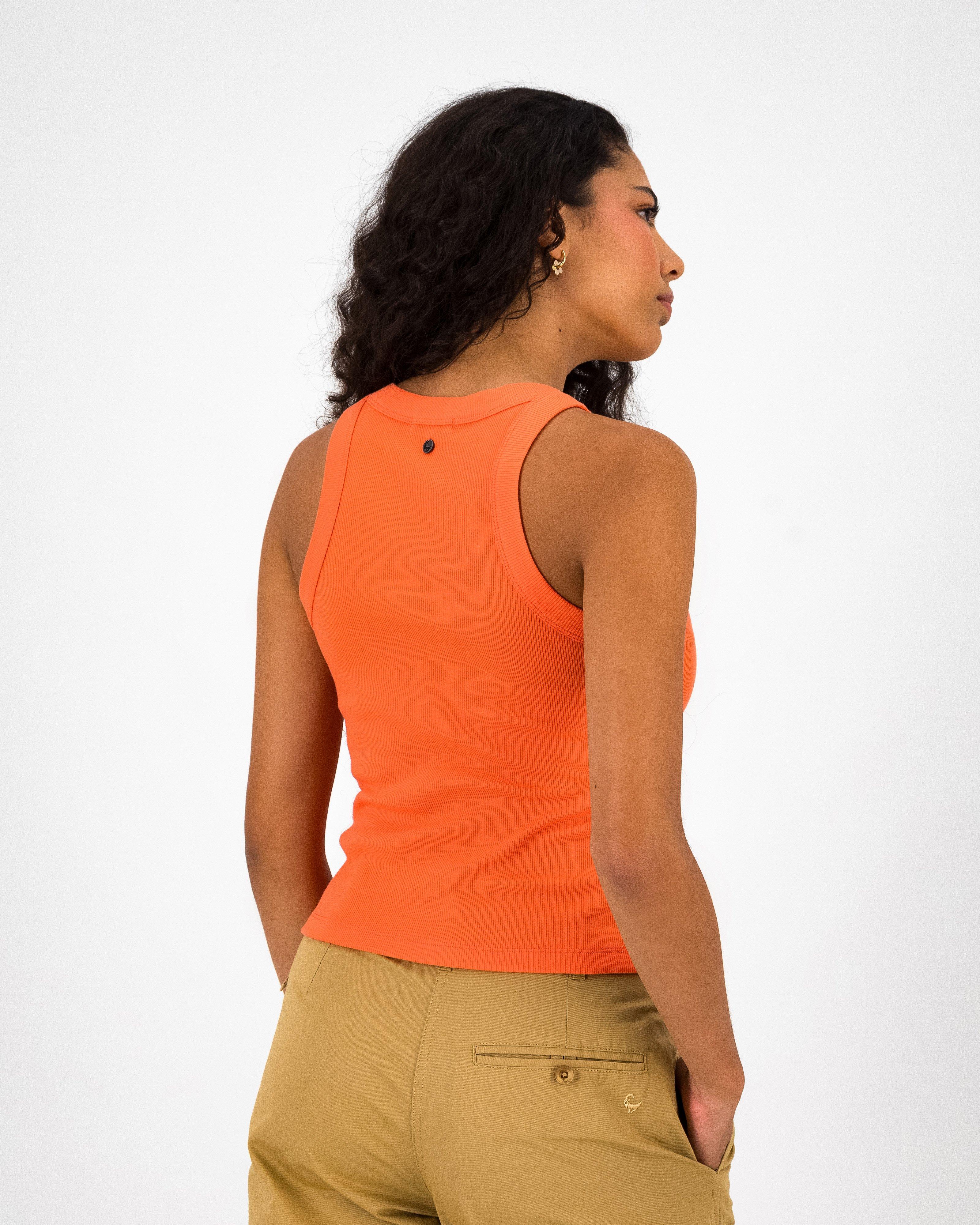 Women's Cara Ribbed Cami -  Orange