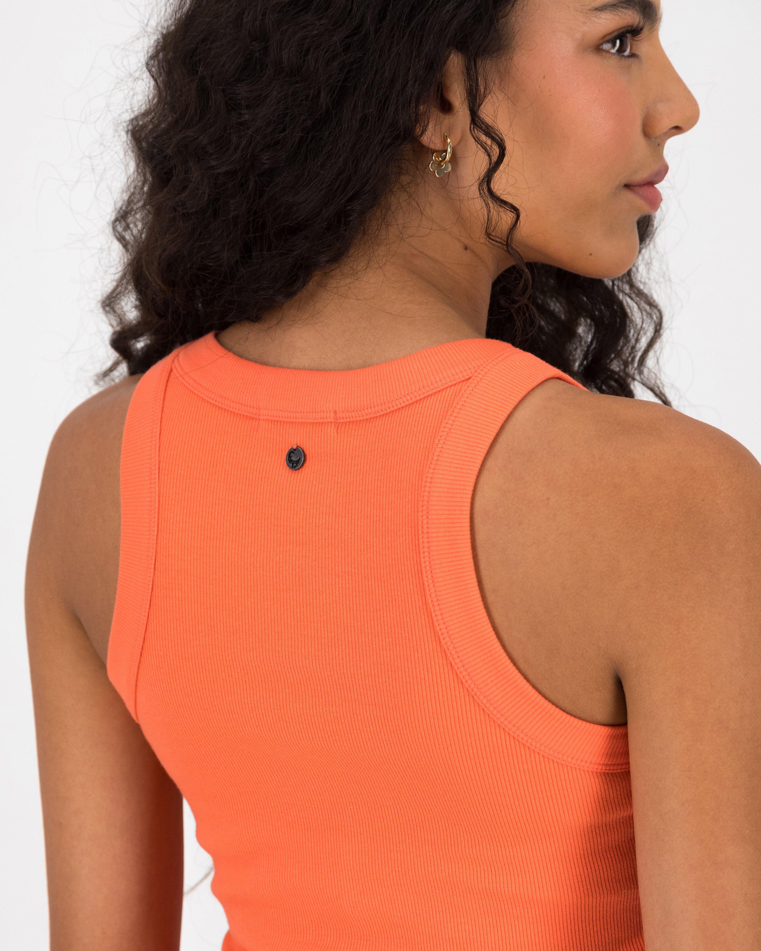 Women's Cara Ribbed Cami -  Orange