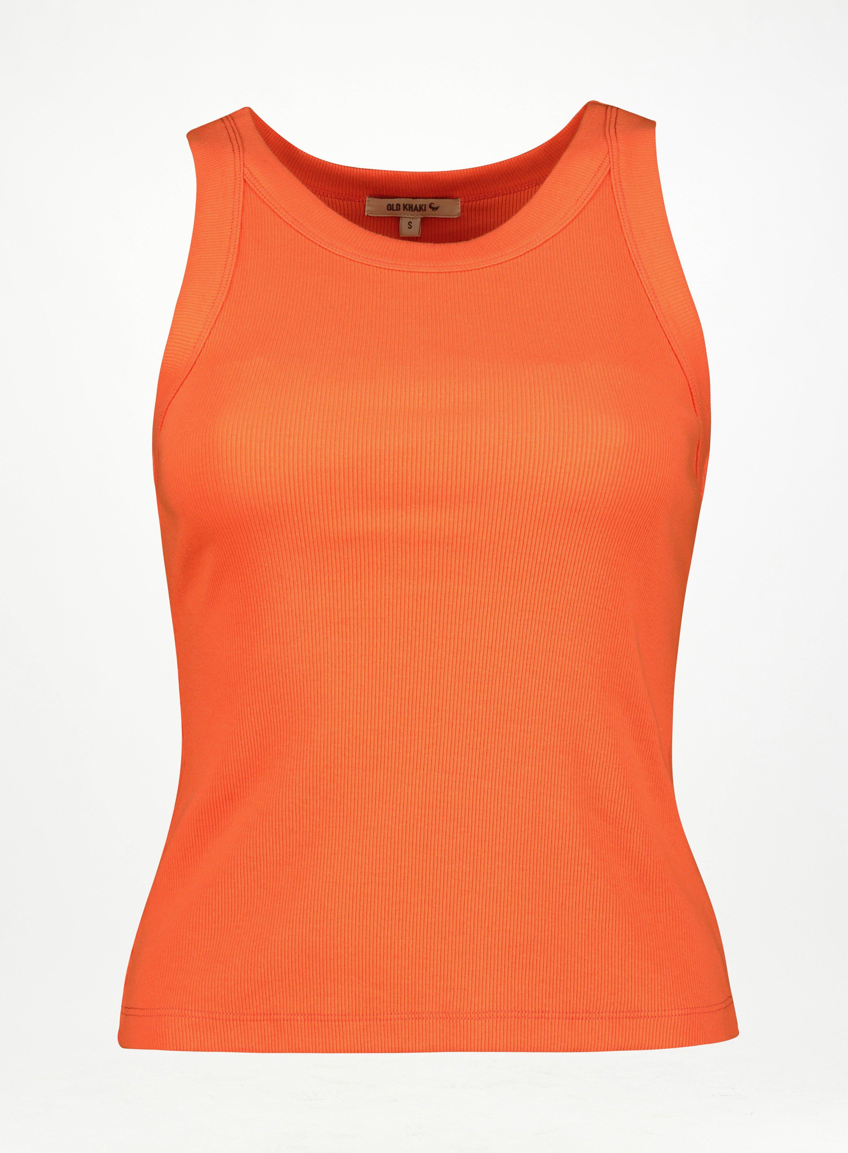 Women's Cara Ribbed Cami -  Orange