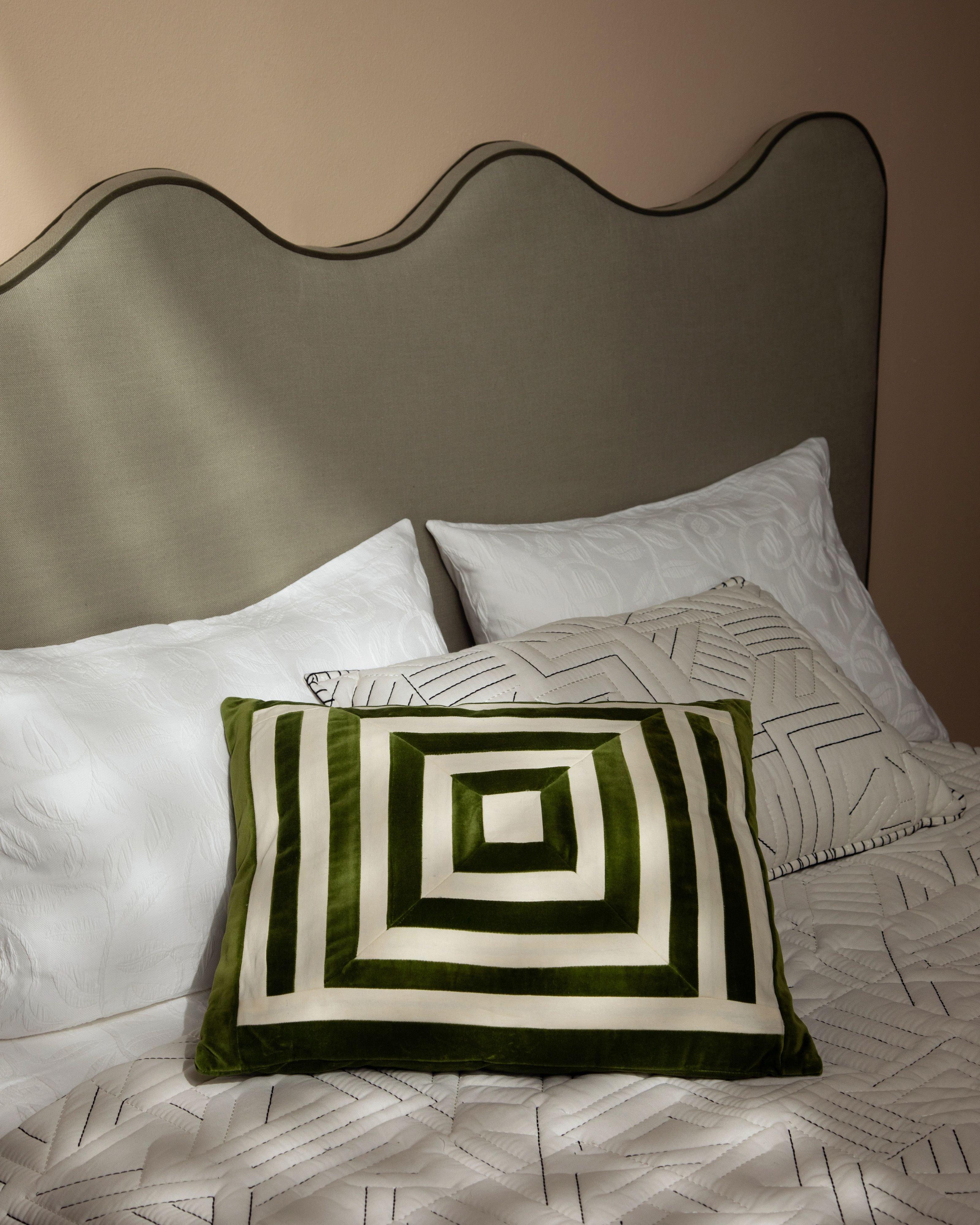 Mason Velvet Cushion -  Green