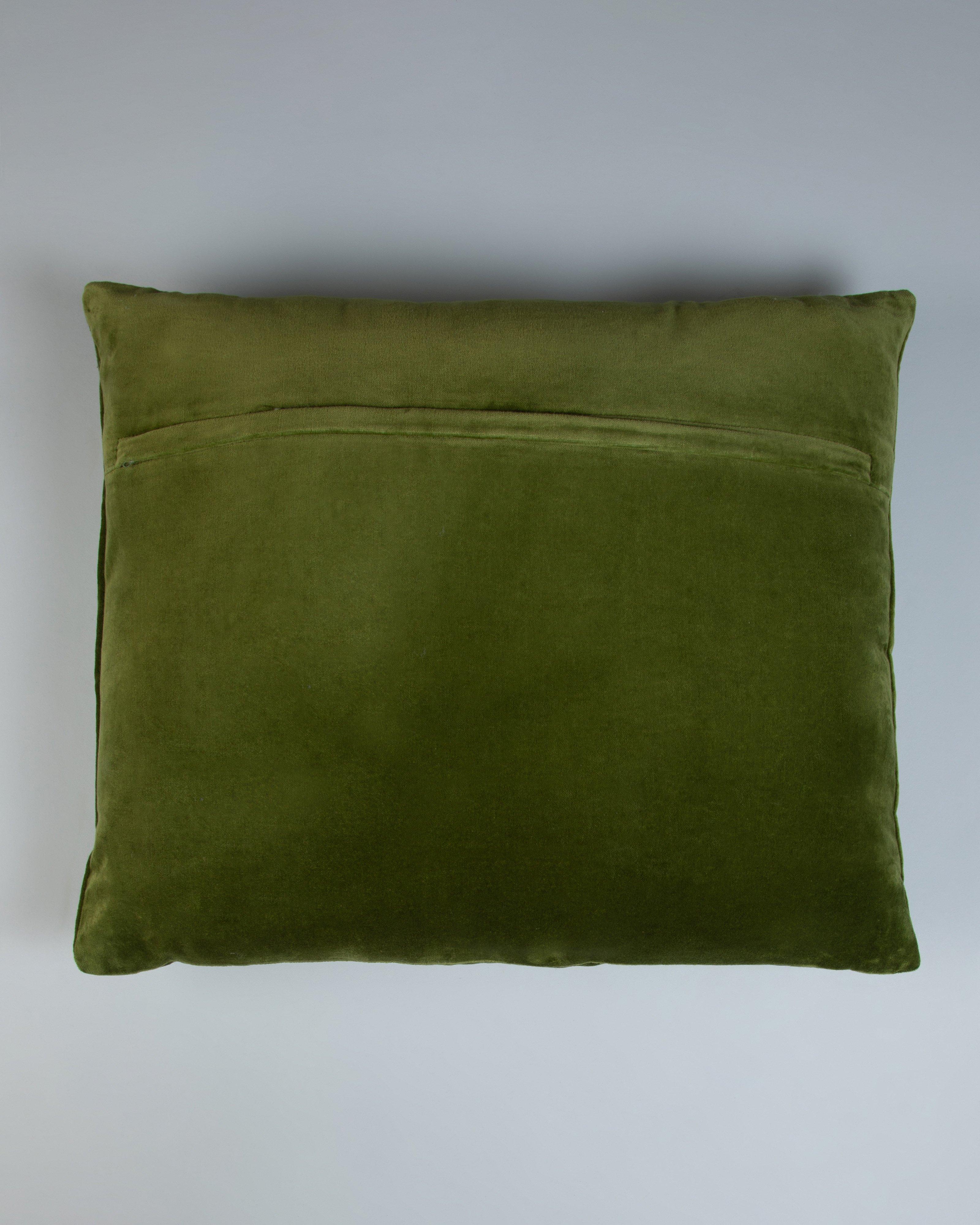 Mason Velvet Cushion -  Green