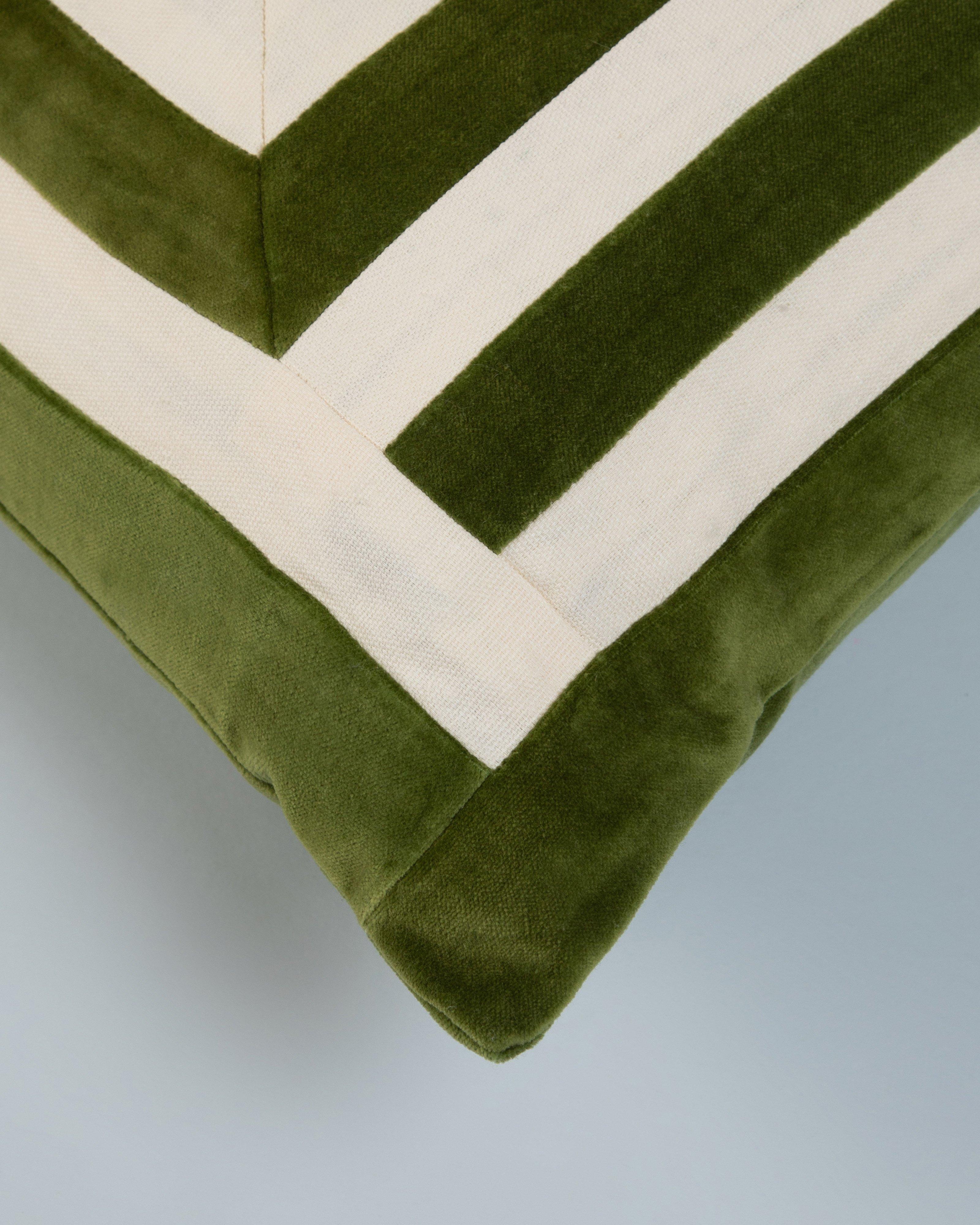 Mason Velvet Cushion -  Green