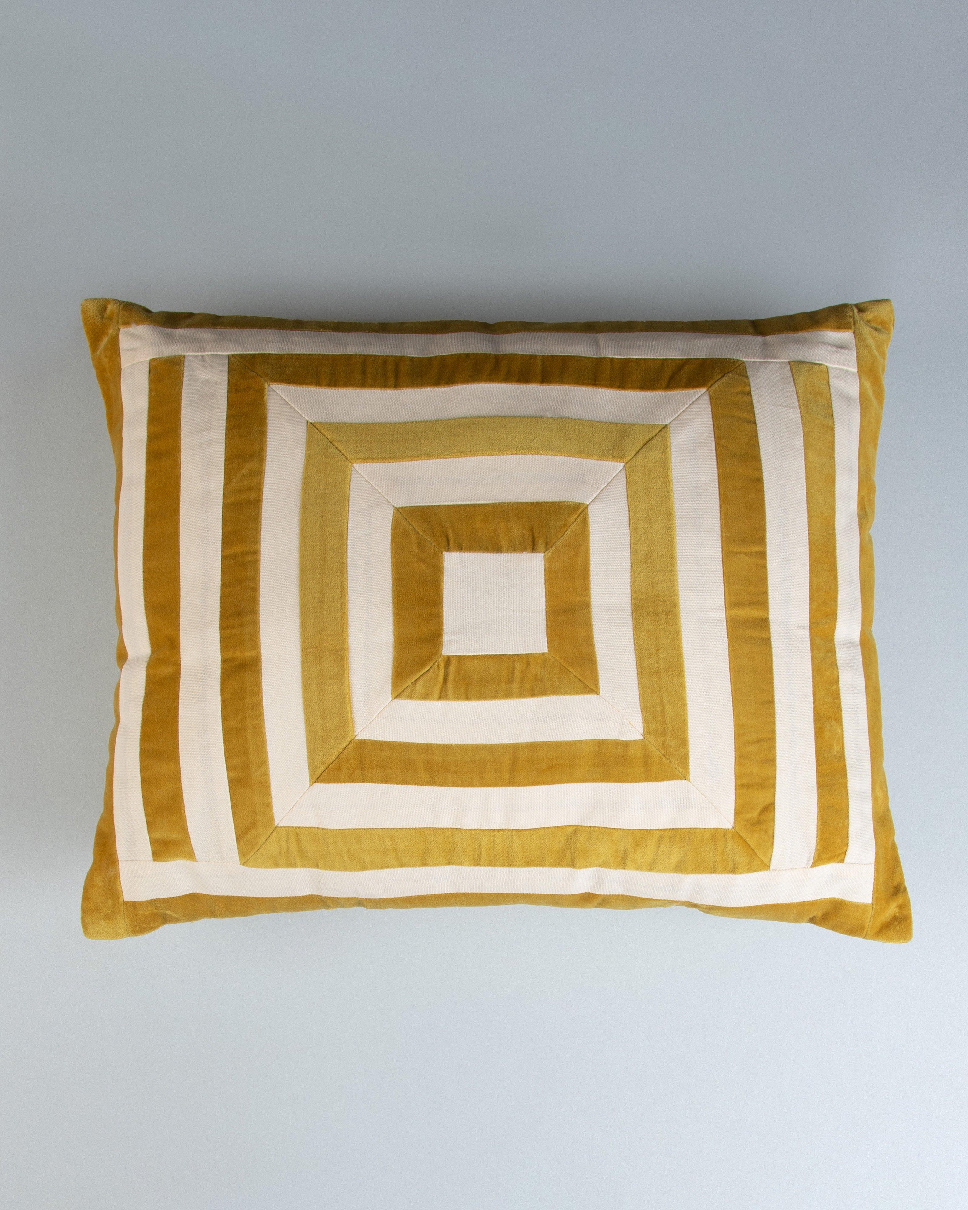 Mason Velvet Cushion -  Ochre