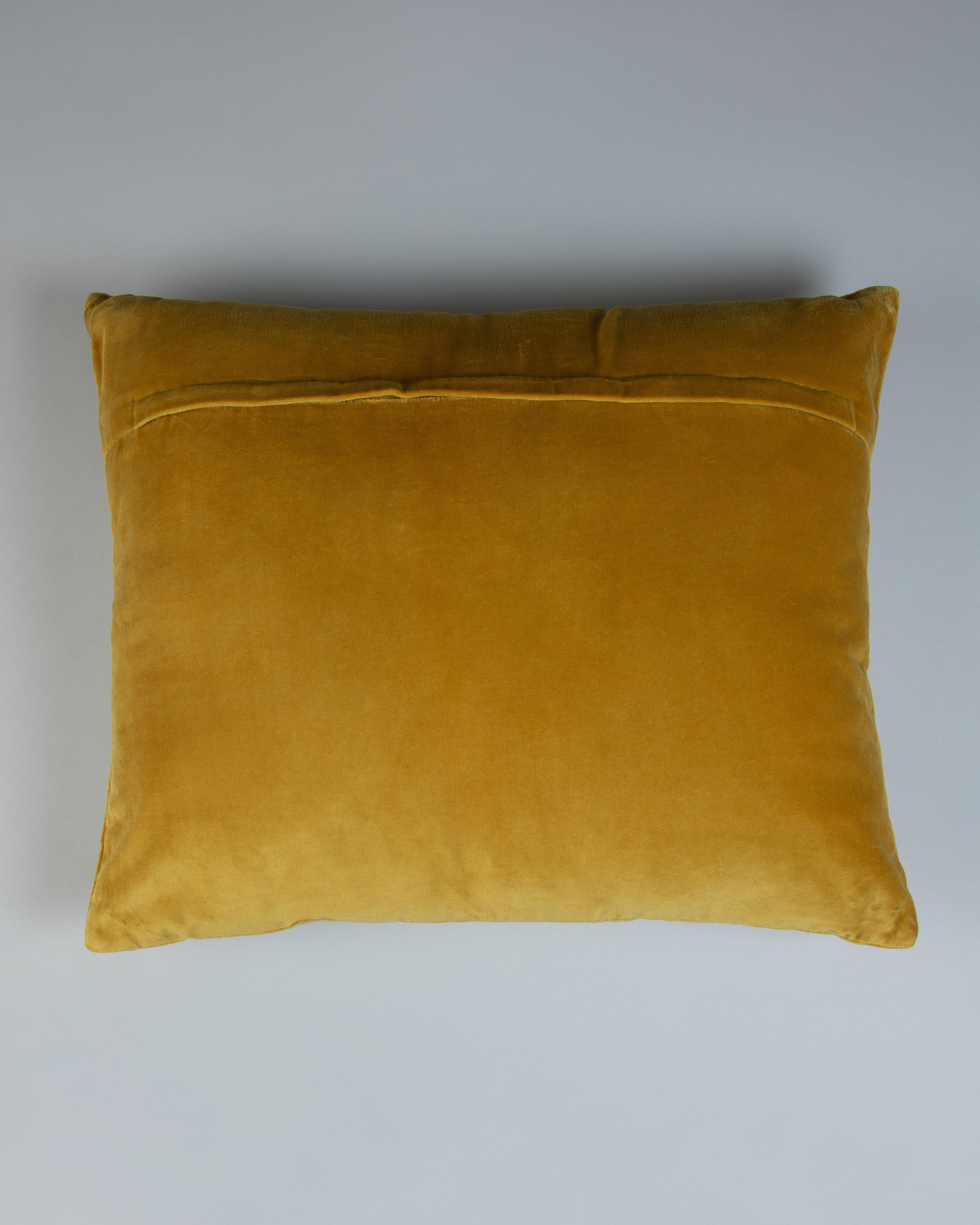 Mason Velvet Cushion -  Ochre