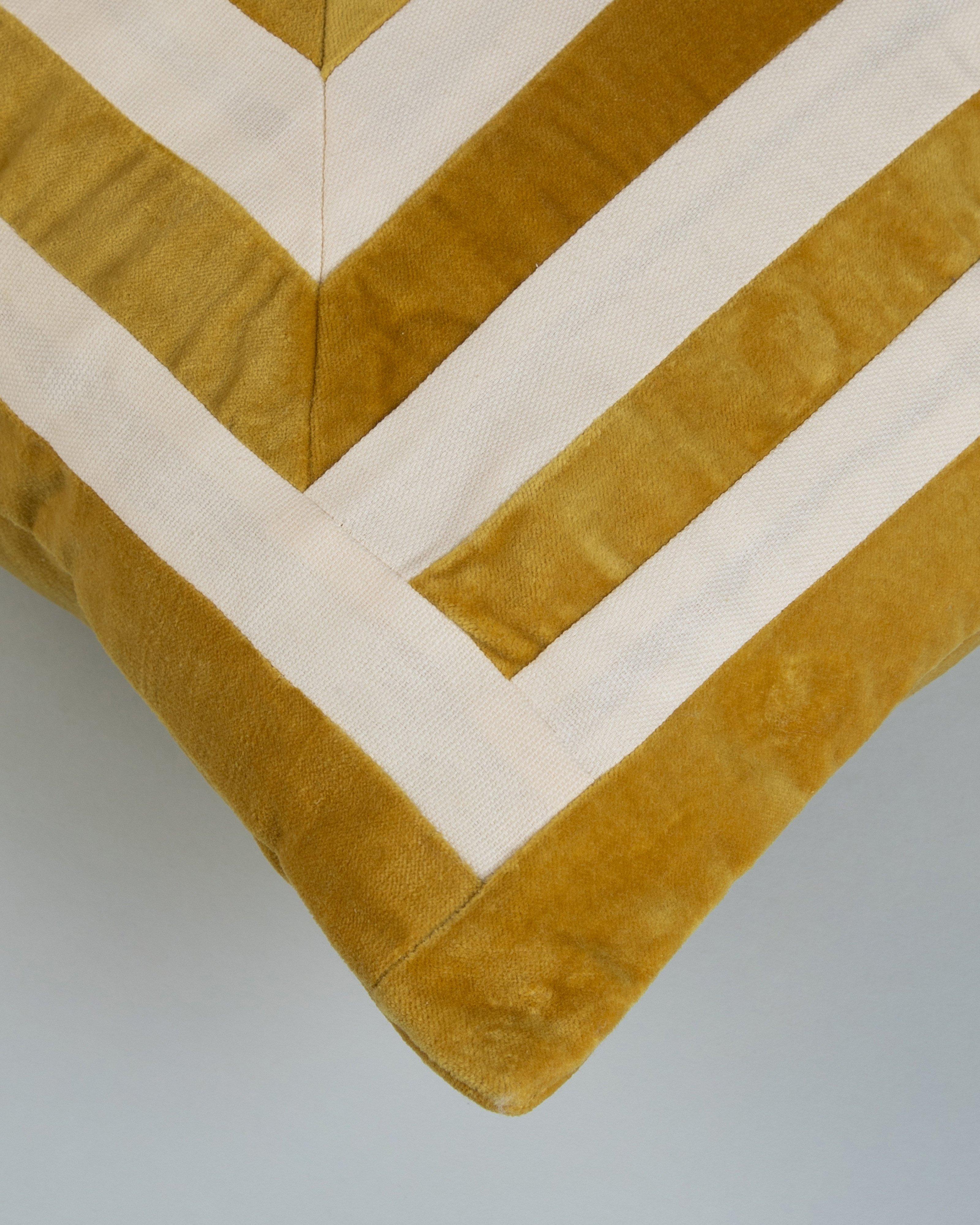 Mason Velvet Cushion -  Ochre