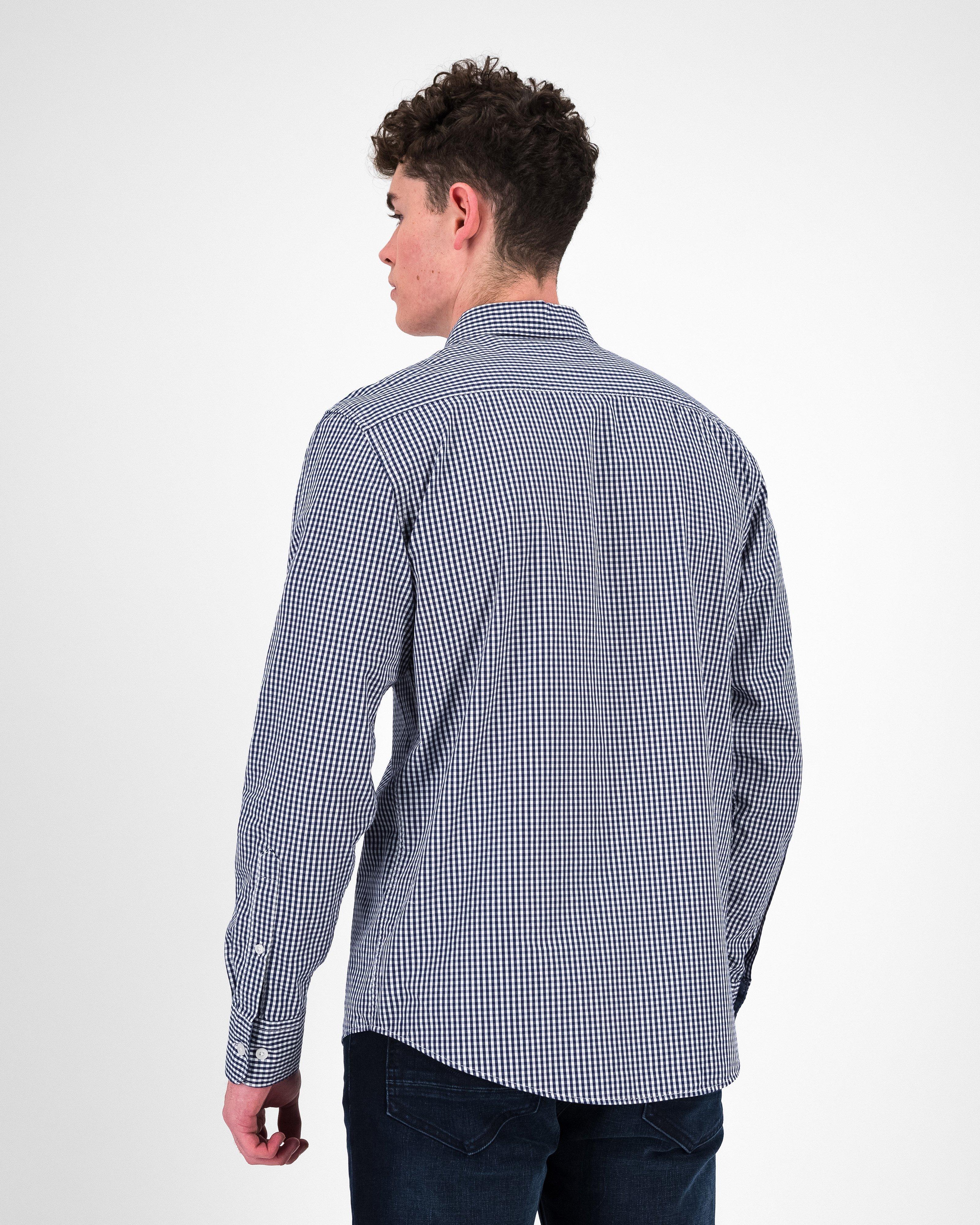 Men’s Cody Gingham Shirt  -  Navy